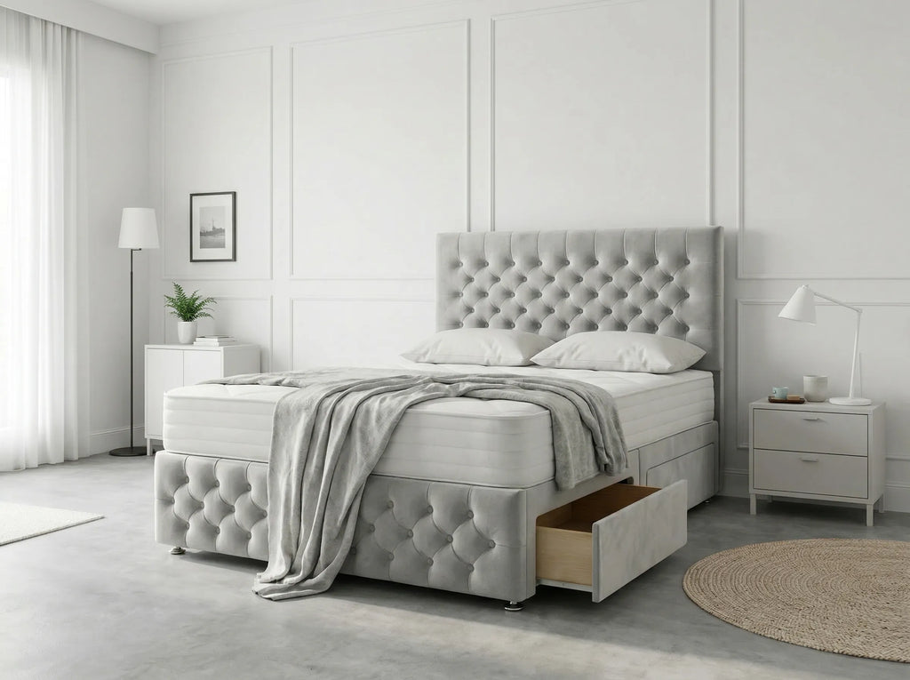 Premier Sleigh Style | Divan Storage Bed with Pull-Out Drawers (UK) | Discount Bed Store (DBS) #DB145 (Copy)