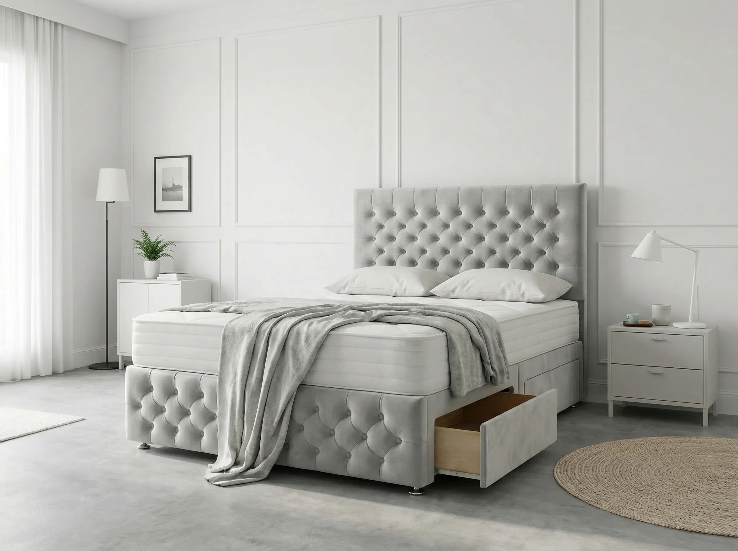 Premier Sleigh Style | Divan Storage Bed with Pull-Out Drawers (UK) | Discount Bed Store (DBS) #DB145 (Copy)