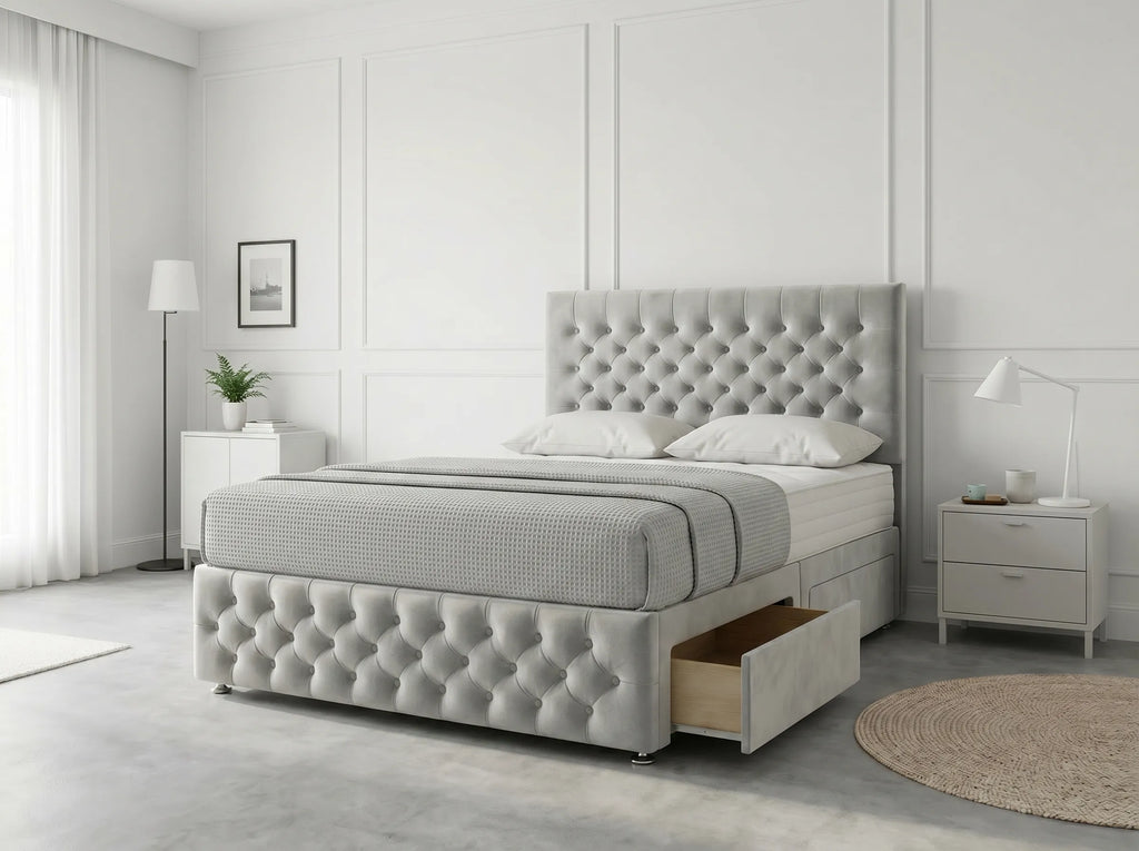 Premier Sleigh Style | Divan Storage Bed with Pull-Out Drawers (UK) | Discount Bed Store (DBS) #DB145 (Copy)