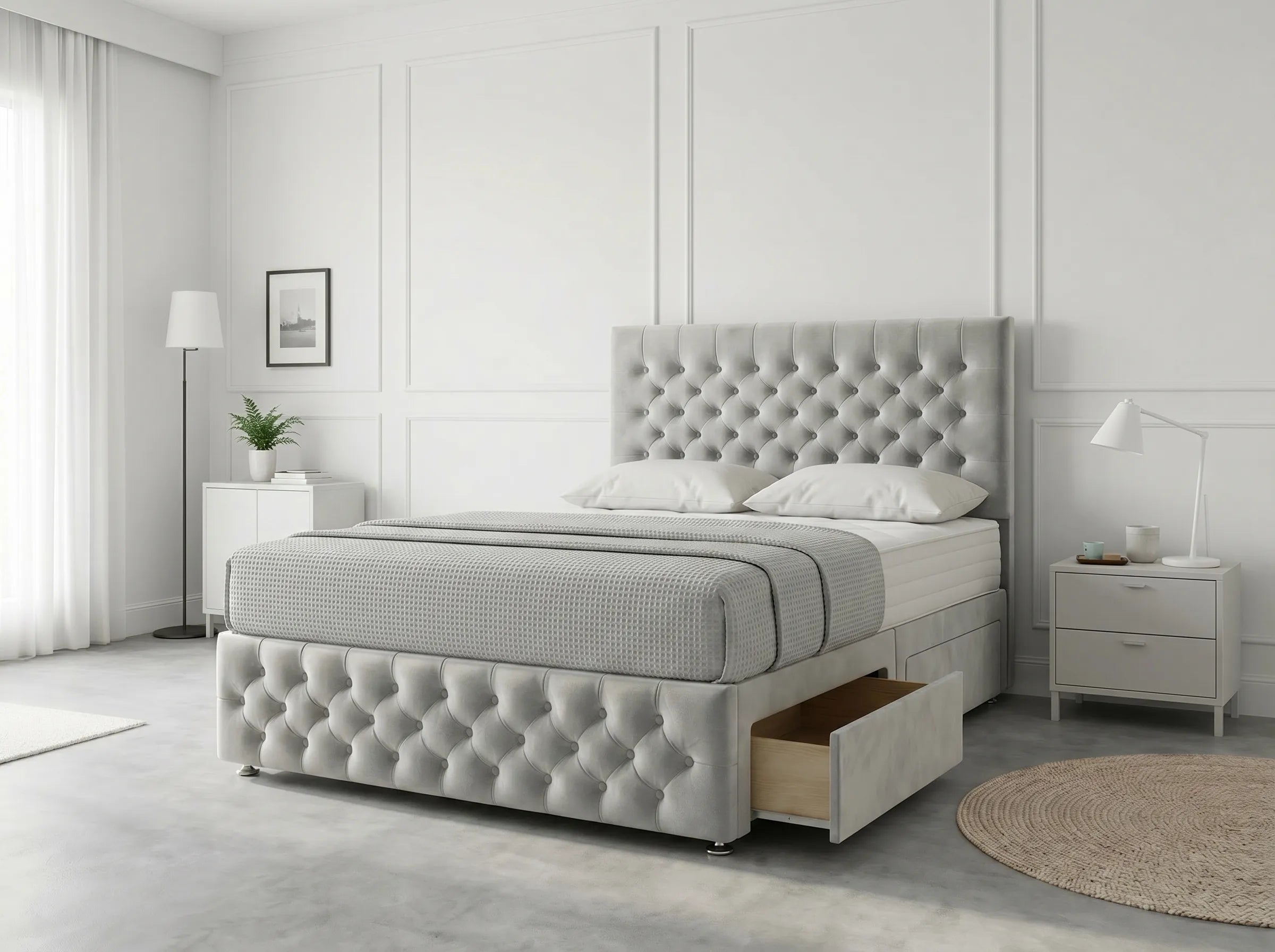 Premier Sleigh Style | Divan Storage Bed with Pull-Out Drawers (UK) | Discount Bed Store (DBS) #DB145 (Copy)