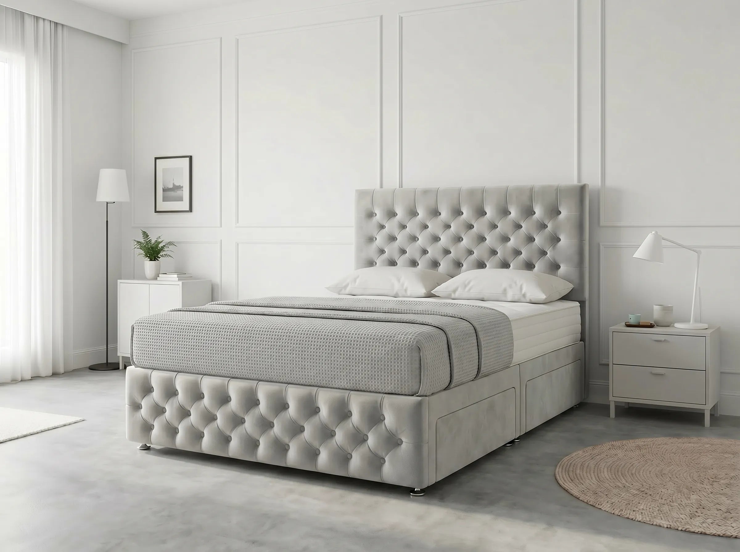 Premier Sleigh Style | Divan Storage Bed with Pull-Out Drawers (UK) | Discount Bed Store (DBS) #DB145 (Copy)