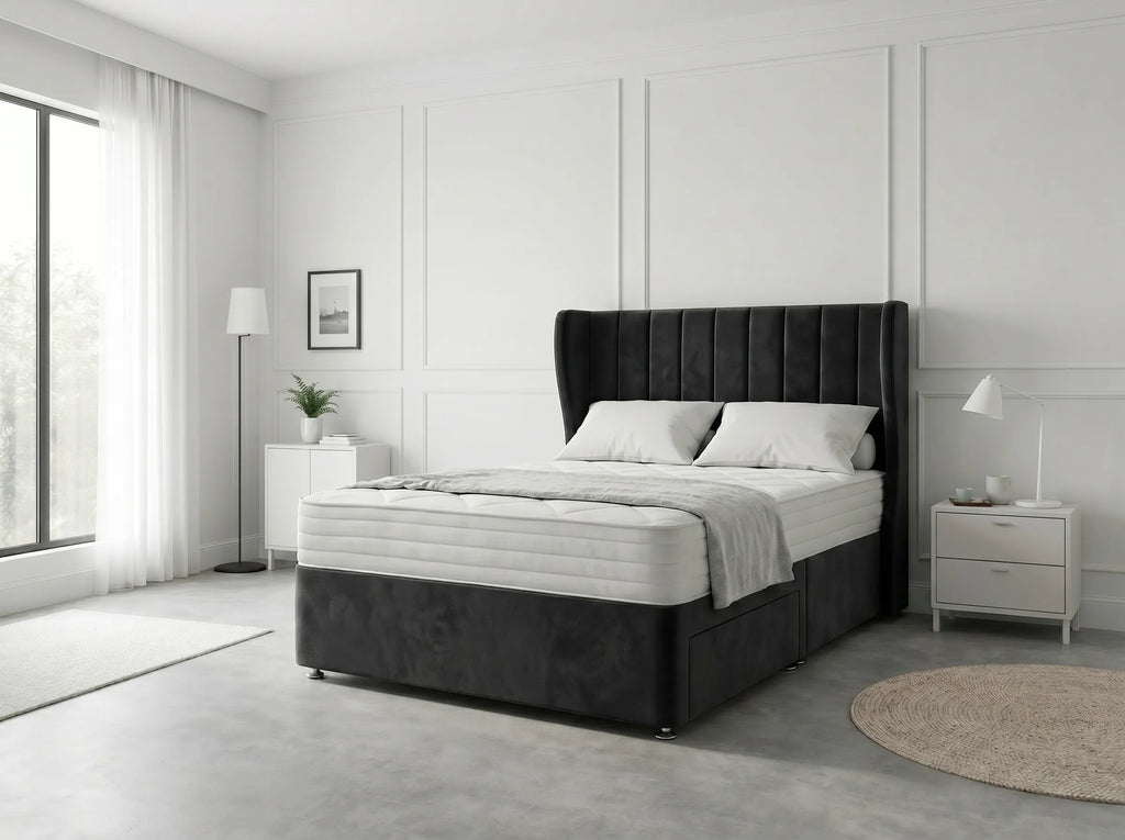 Opulent Curve Prestige | Divan Drawer Bed Optional Drawers (UK) | Discount Bed Store (DBS) #DB140