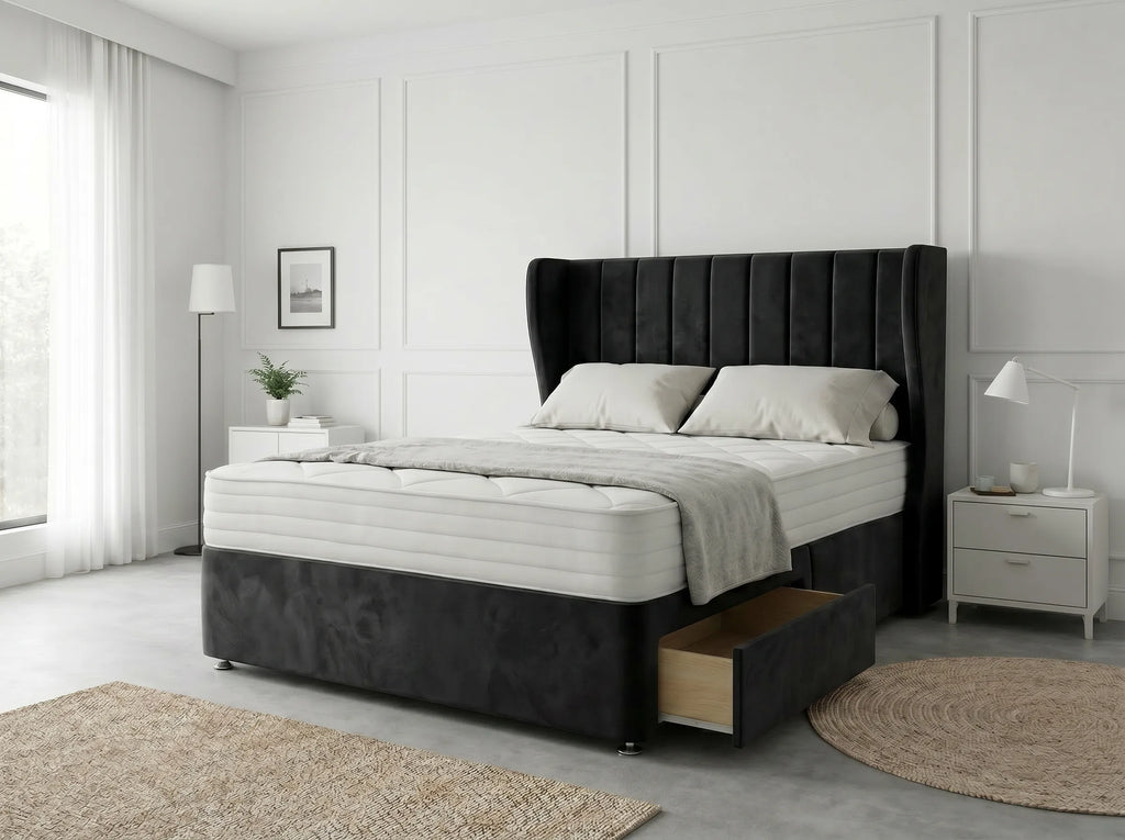 Opulent Curve Prestige | Divan Drawer Bed Optional Drawers (UK) | Discount Bed Store (DBS) #DB140