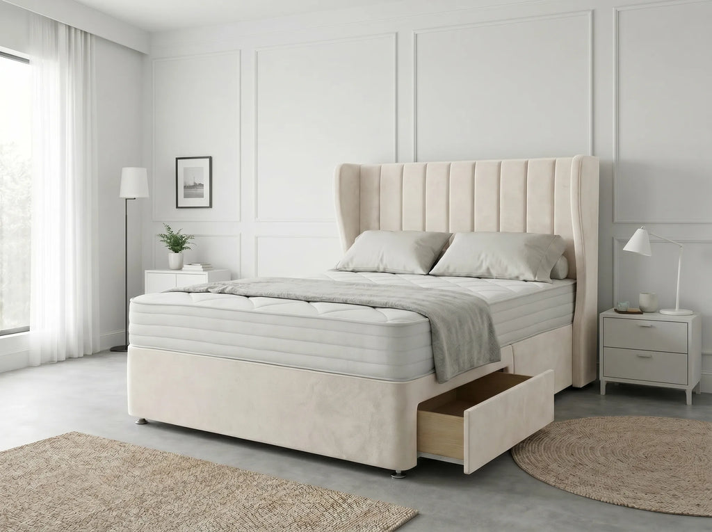 Opulent Curve Prestige | Divan Drawer Bed Optional Drawers (UK) | Discount Bed Store (DBS) #DB140