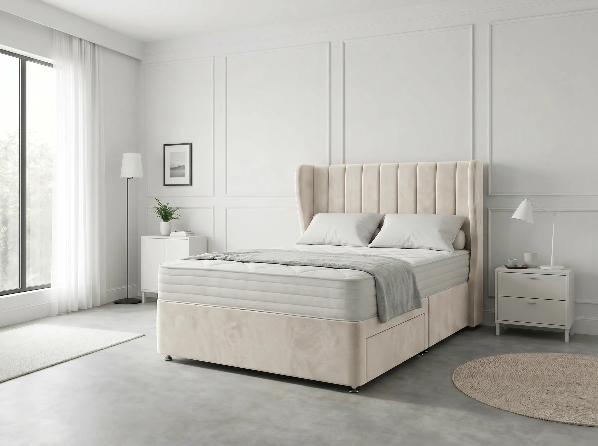 Opulent Curve Prestige | Divan Drawer Bed Optional Drawers (UK) | Discount Bed Store (DBS) #DB140