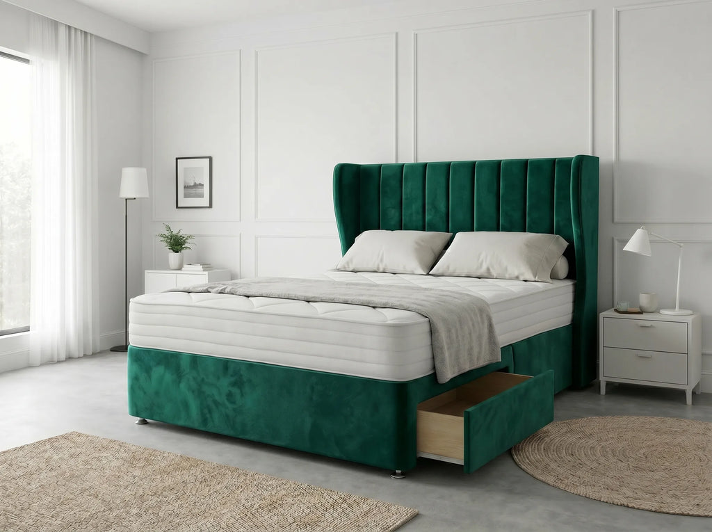 Opulent Curve Prestige | Divan Drawer Bed Optional Drawers (UK) | Discount Bed Store (DBS) #DB140