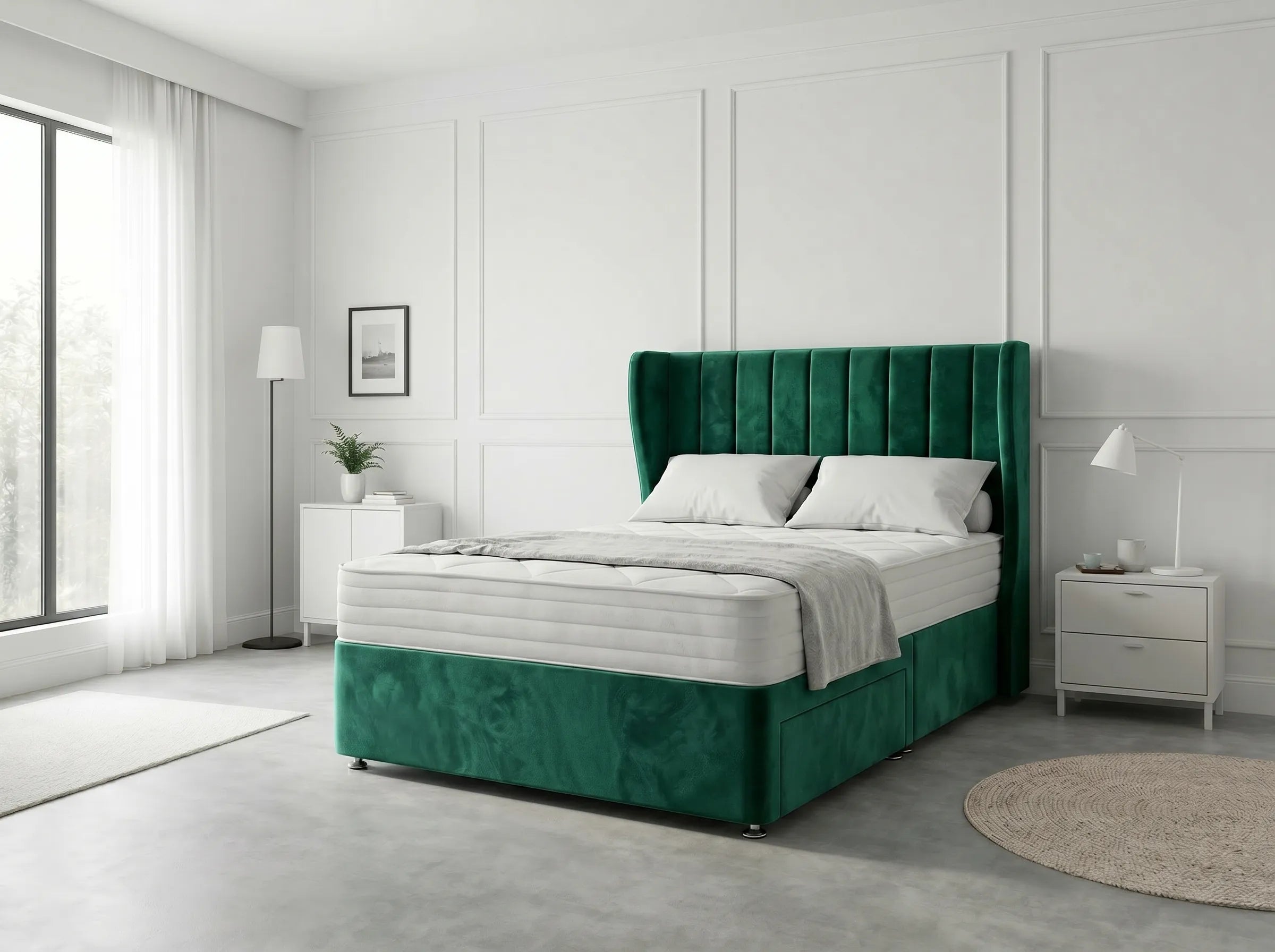 Opulent Curve Prestige | Divan Drawer Bed Optional Drawers (UK) | Discount Bed Store (DBS) #DB140