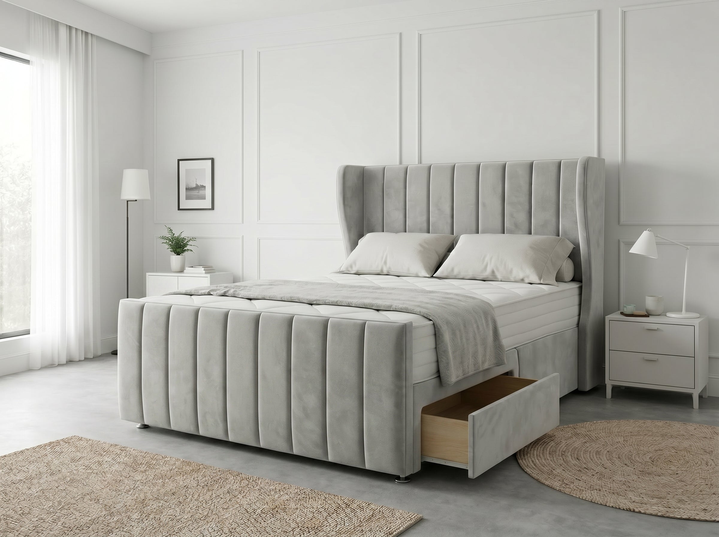 Opulent Curve Prestige | Divan Drawer Bed Optional Drawers (UK) | Discount Bed Store (DBS) #DB140