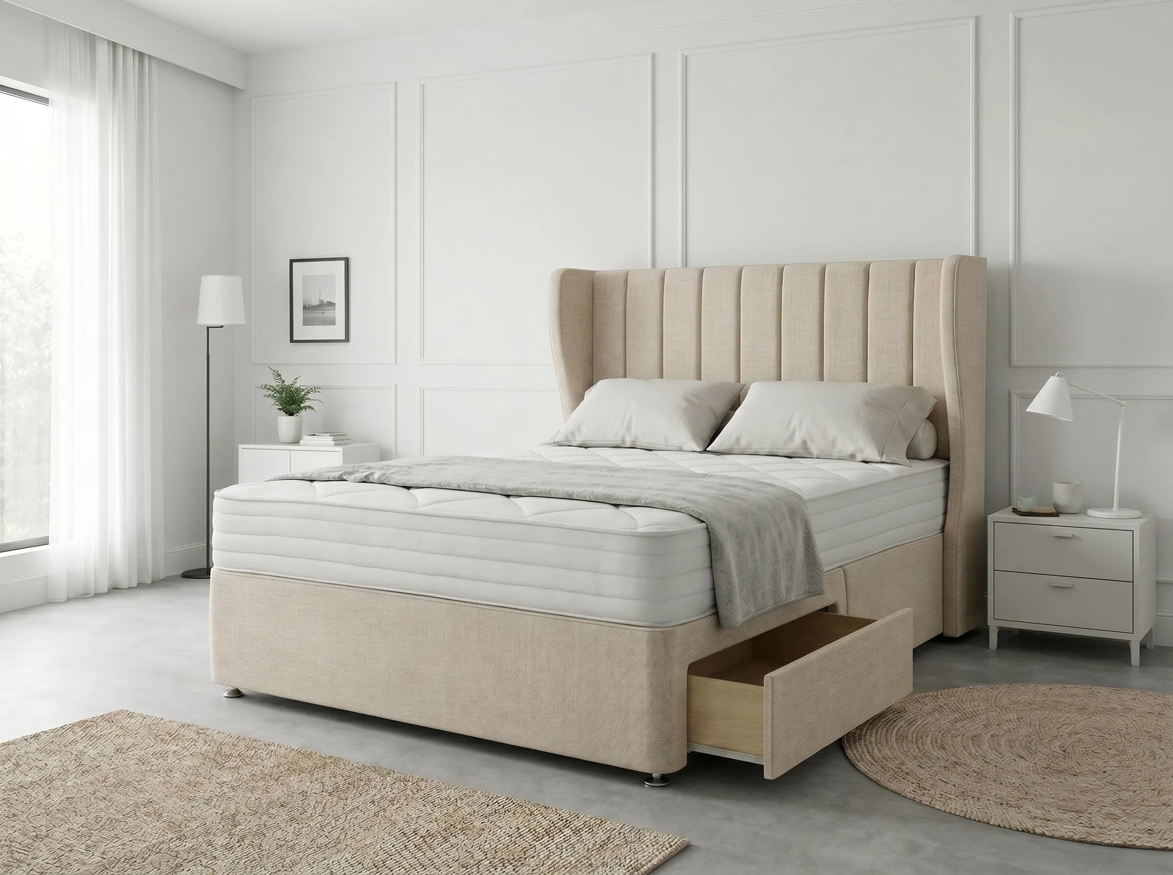 Opulent Curve Prestige | Divan Drawer Bed Optional Drawers (UK) | Discount Bed Store (DBS) #DB140