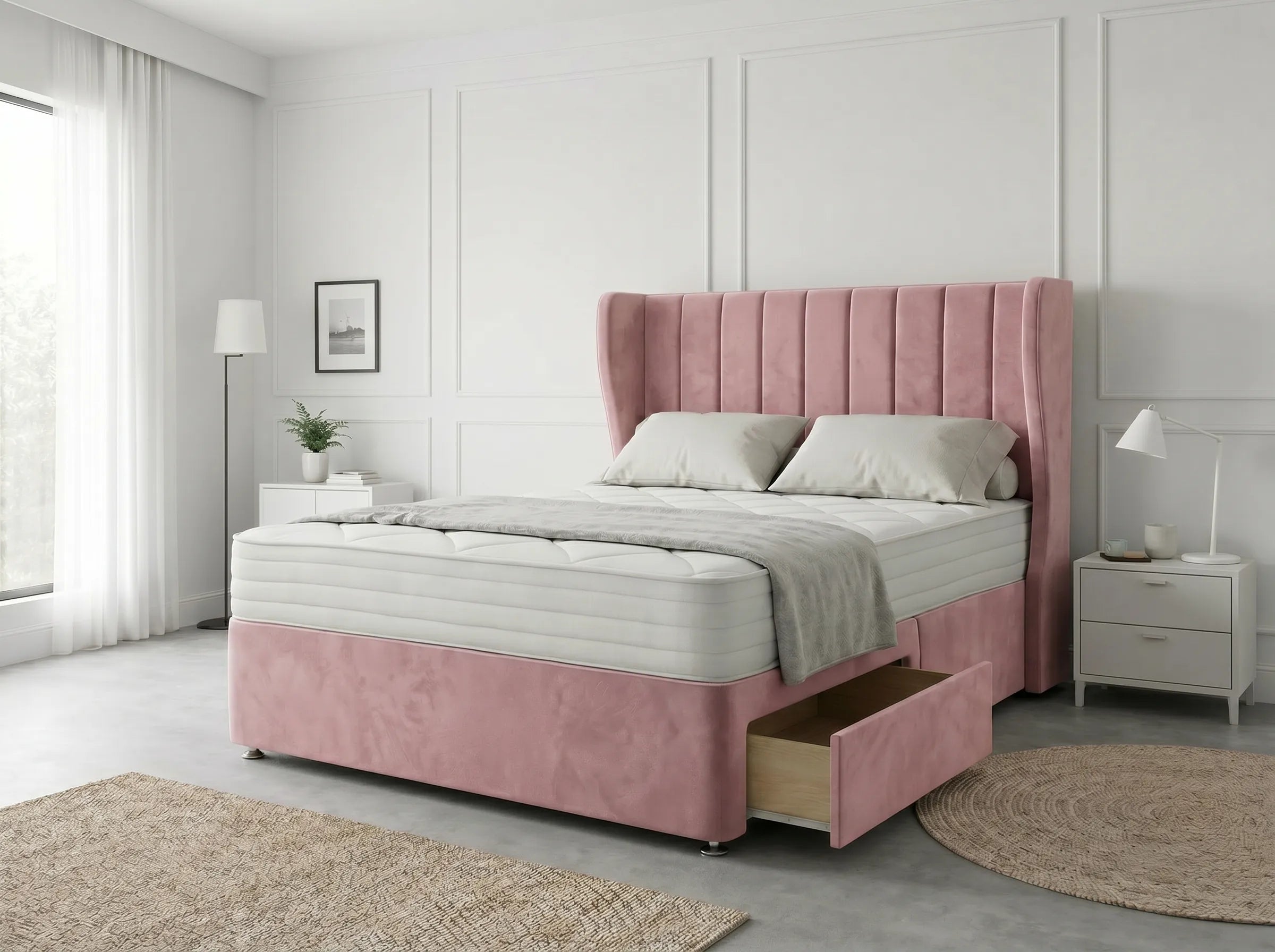 Opulent Curve Prestige | Divan Drawer Bed Optional Drawers (UK) | Discount Bed Store (DBS) #DB140