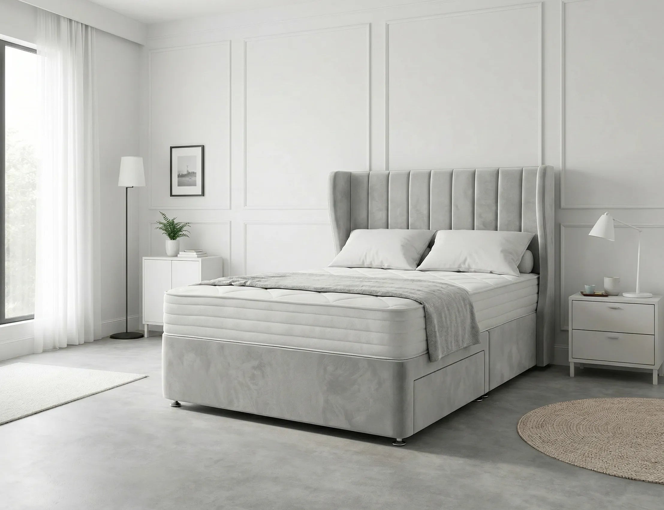 Opulent Curve Prestige | Divan Drawer Bed Optional Drawers (UK) | Discount Bed Store (DBS) #DB140