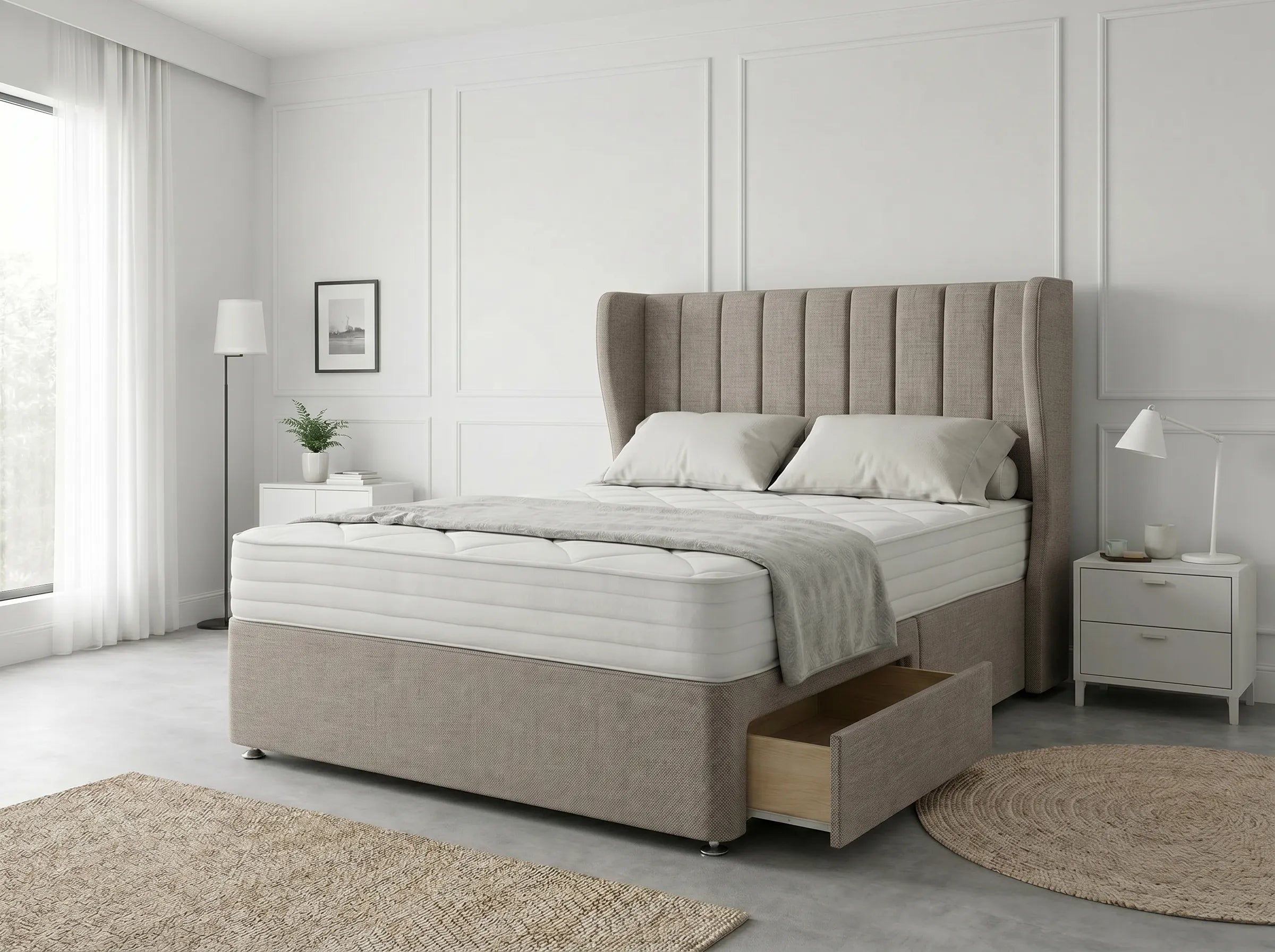Opulent Curve Prestige | Divan Drawer Bed Optional Drawers (UK) | Discount Bed Store (DBS) #DB140