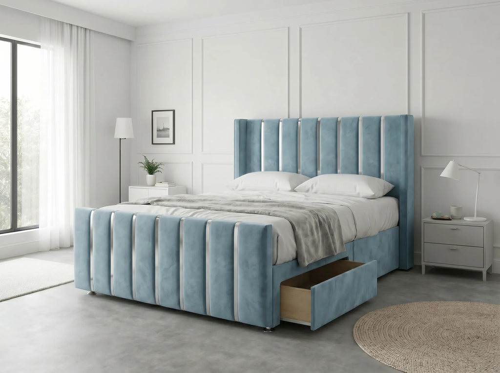Signature Sleigh Comfort | Divan Drawer Bed with Easy-Access Drawer Storage (UK) | Discount Bed Store (DBS) #DB141