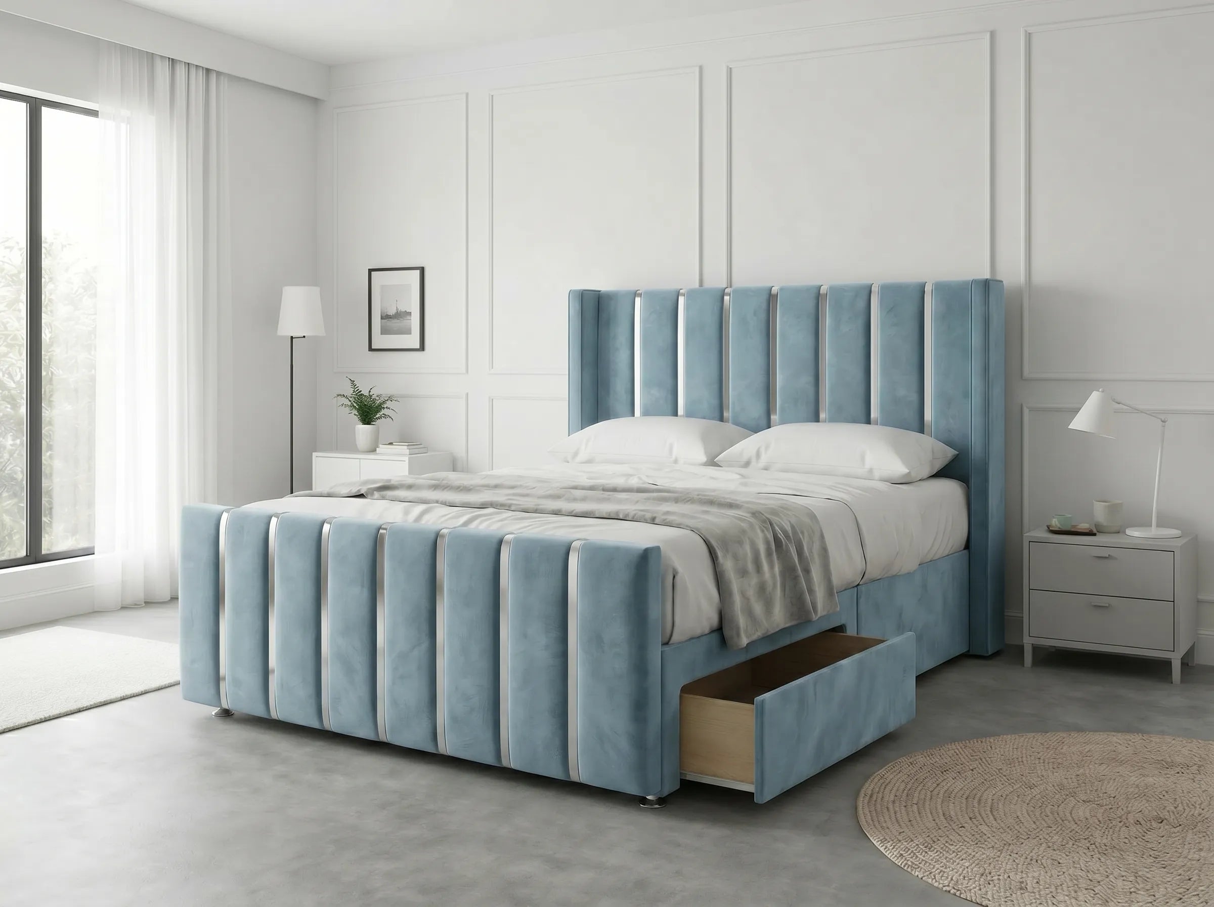 Signature Sleigh Comfort | Divan Drawer Bed with Easy-Access Drawer Storage (UK) | Discount Bed Store (DBS) #DB141