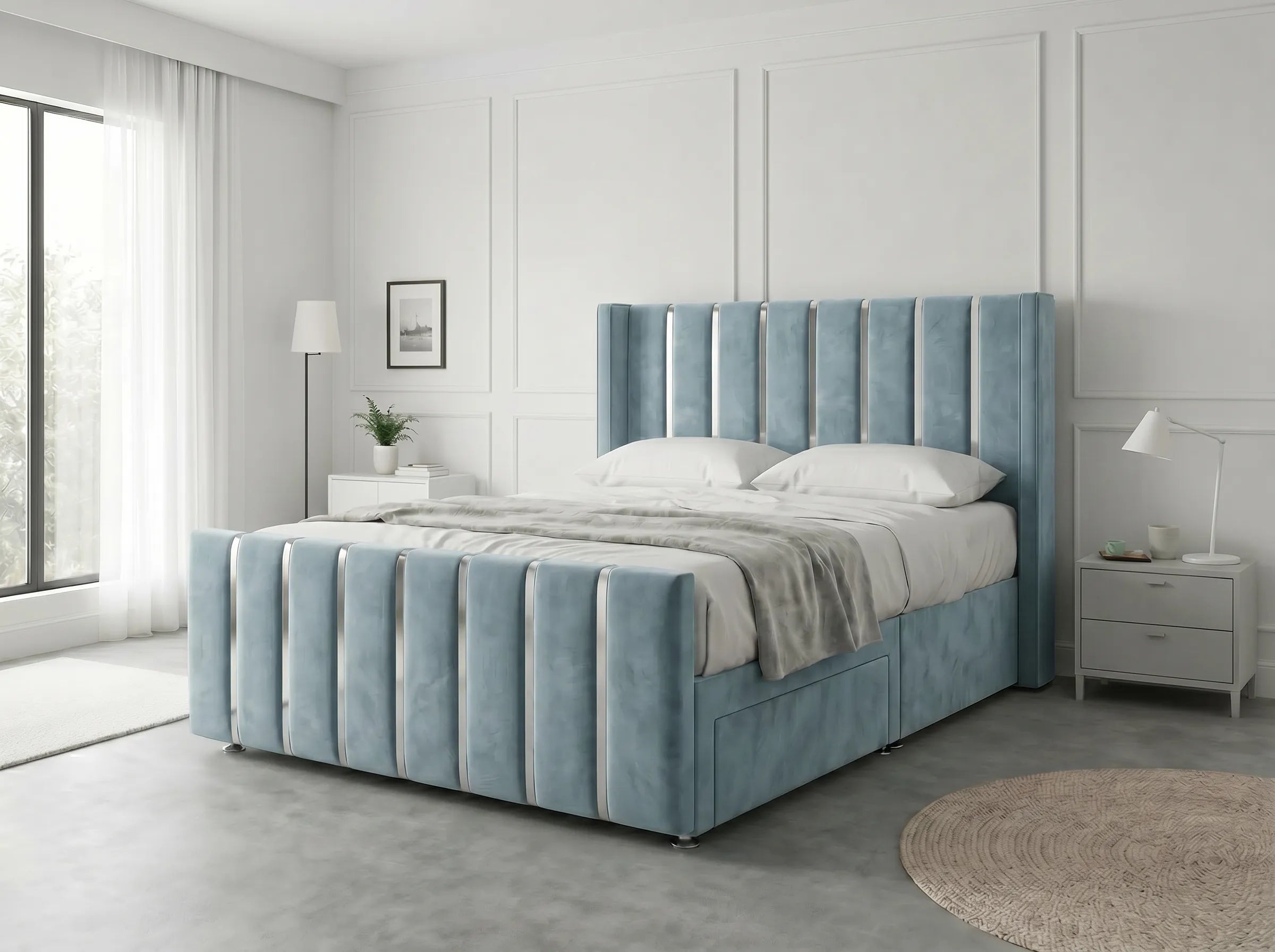 Signature Sleigh Comfort | Divan Drawer Bed with Easy-Access Drawer Storage (UK) | Discount Bed Store (DBS) #DB141
