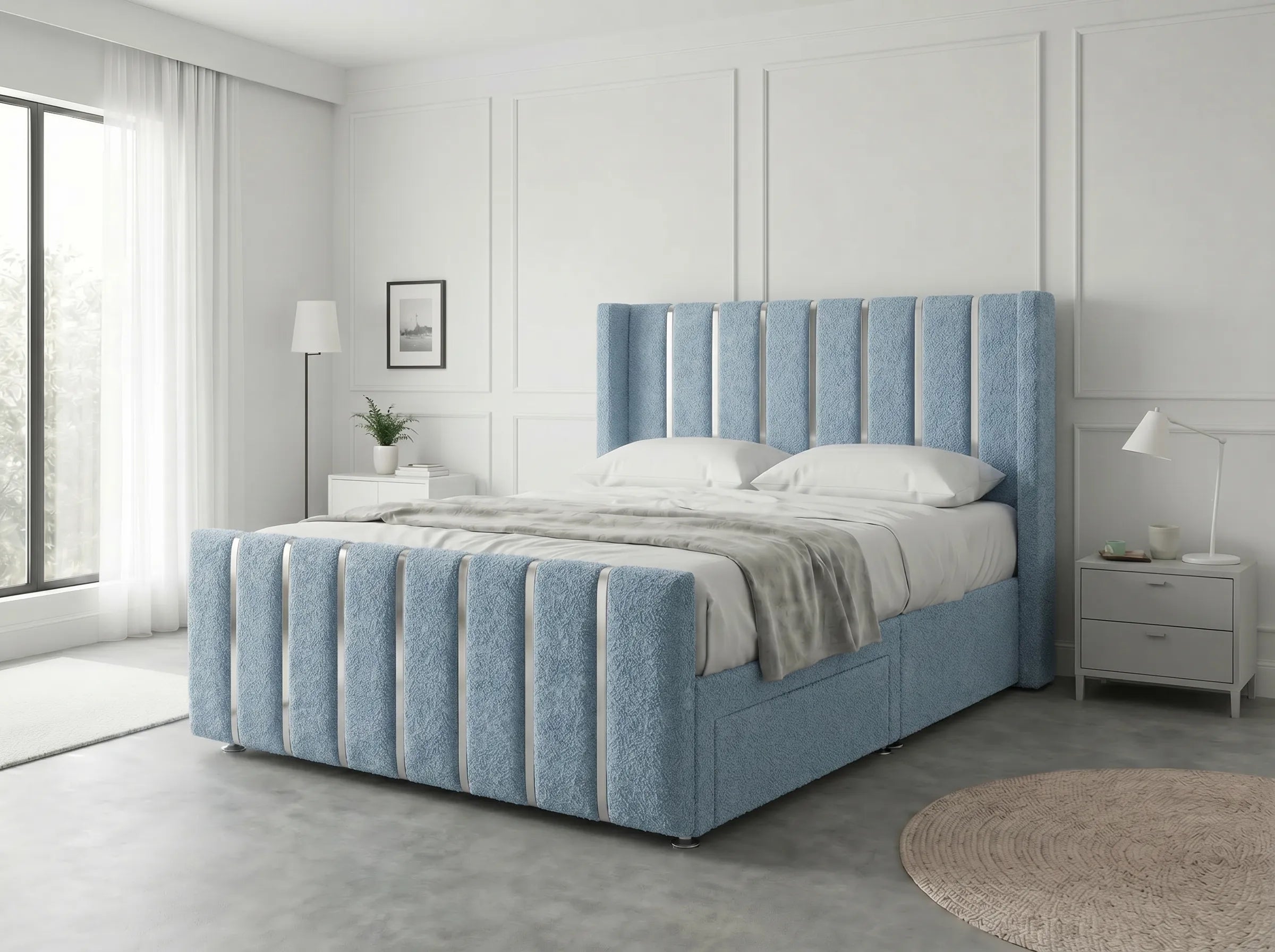 Signature Sleigh Comfort | Divan Drawer Bed with Easy-Access Drawer Storage (UK) | Discount Bed Store (DBS) #DB141