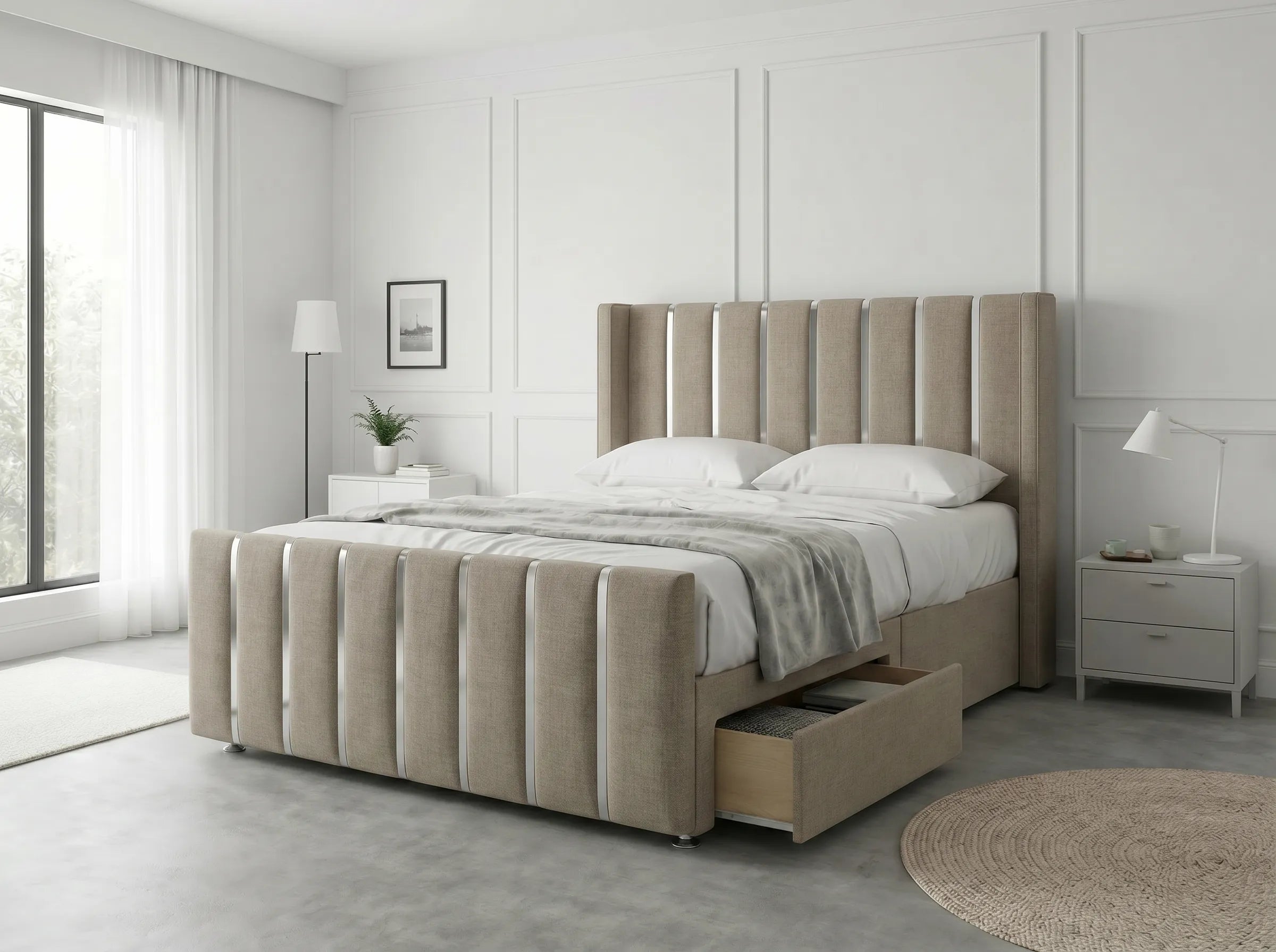 Signature Sleigh Comfort | Divan Drawer Bed with Easy-Access Drawer Storage (UK) | Discount Bed Store (DBS) #DB141