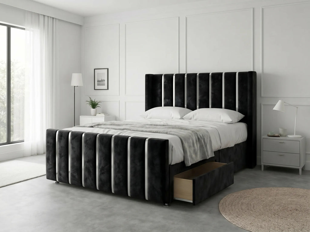 Signature Sleigh Comfort | Divan Drawer Bed with Easy-Access Drawer Storage (UK) | Discount Bed Store (DBS) #DB141