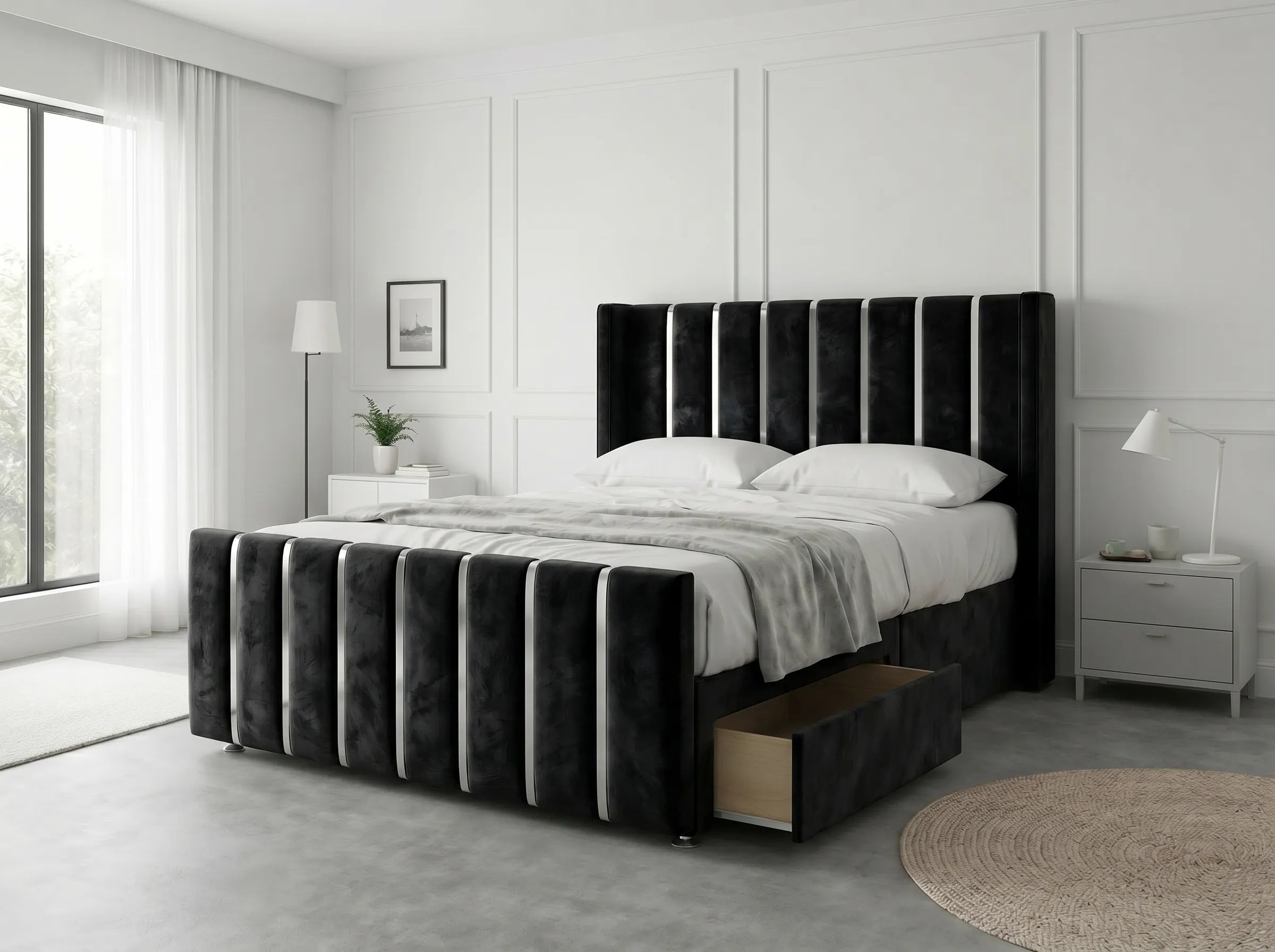 Signature Sleigh Comfort | Divan Drawer Bed with Easy-Access Drawer Storage (UK) | Discount Bed Store (DBS) #DB141
