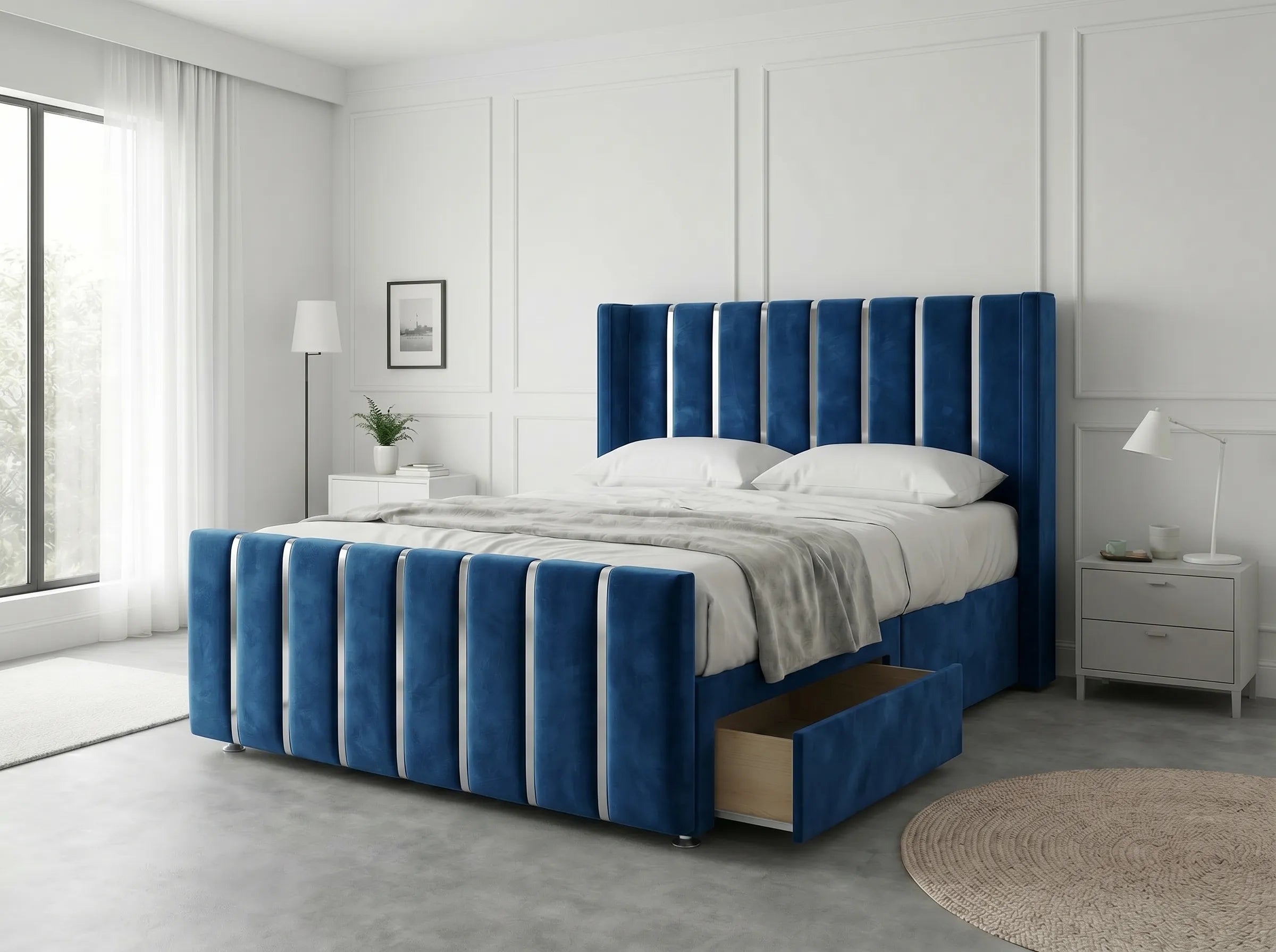 Signature Sleigh Comfort | Divan Drawer Bed with Easy-Access Drawer Storage (UK) | Discount Bed Store (DBS) #DB141
