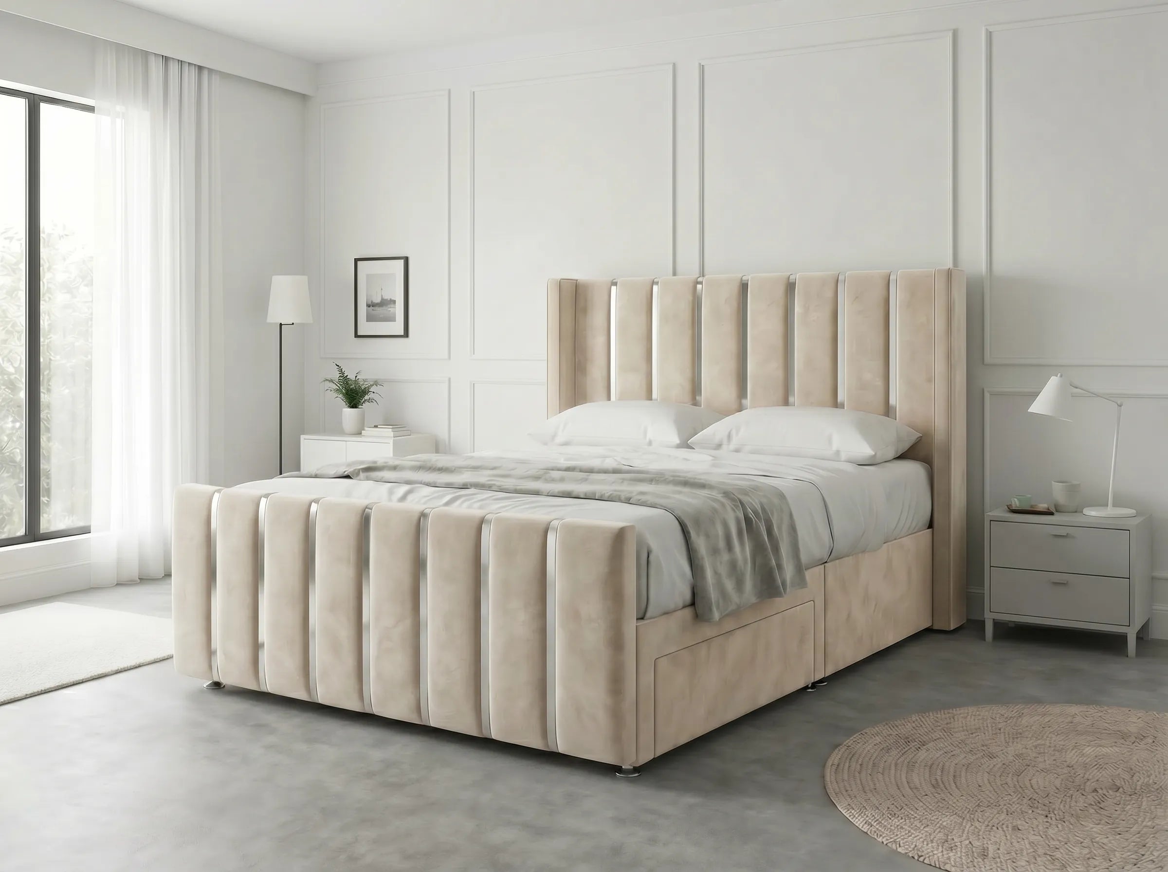 Signature Sleigh Comfort | Divan Drawer Bed with Easy-Access Drawer Storage (UK) | Discount Bed Store (DBS) #DB141