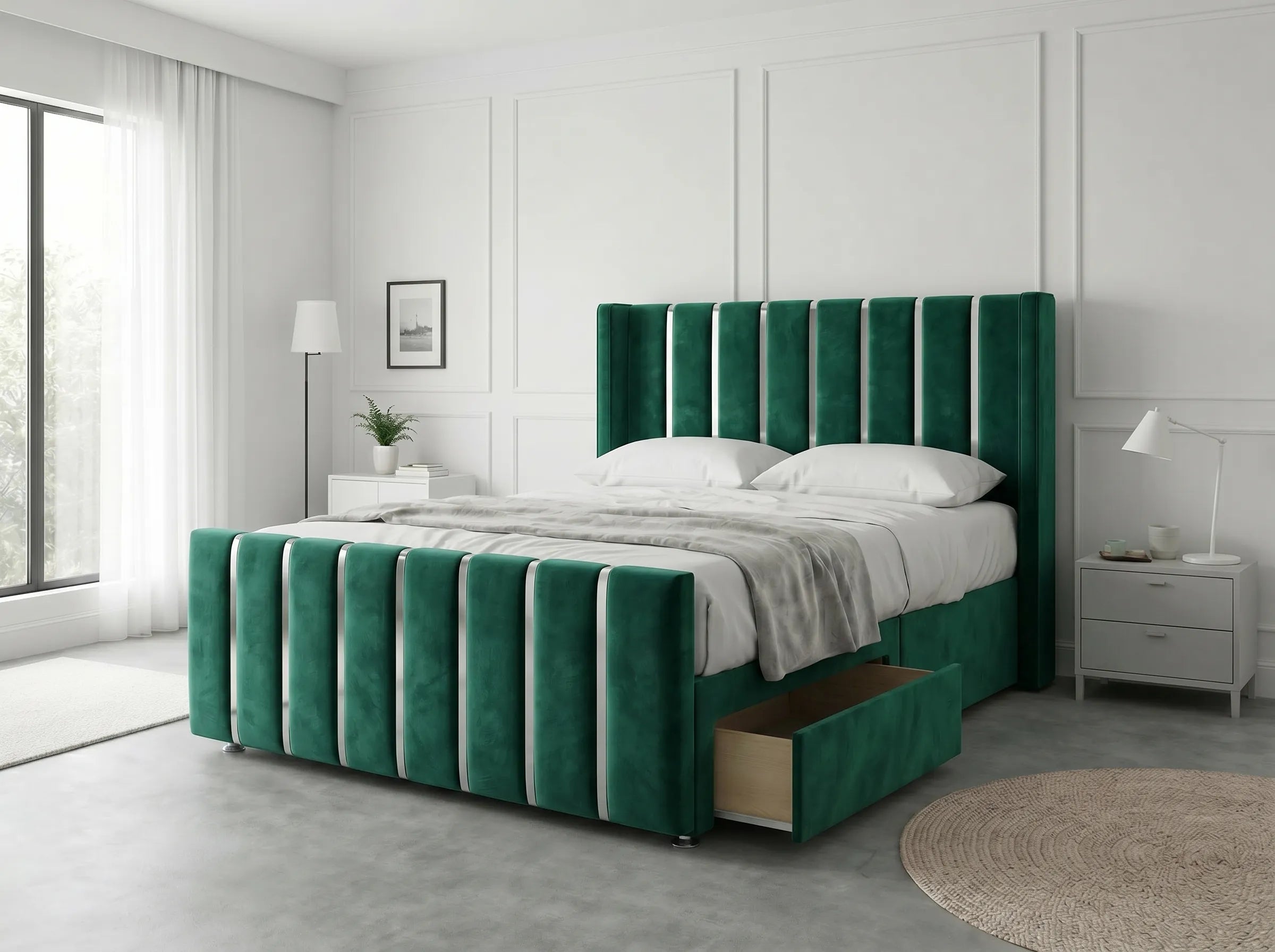 Signature Sleigh Comfort | Divan Drawer Bed with Easy-Access Drawer Storage (UK) | Discount Bed Store (DBS) #DB141