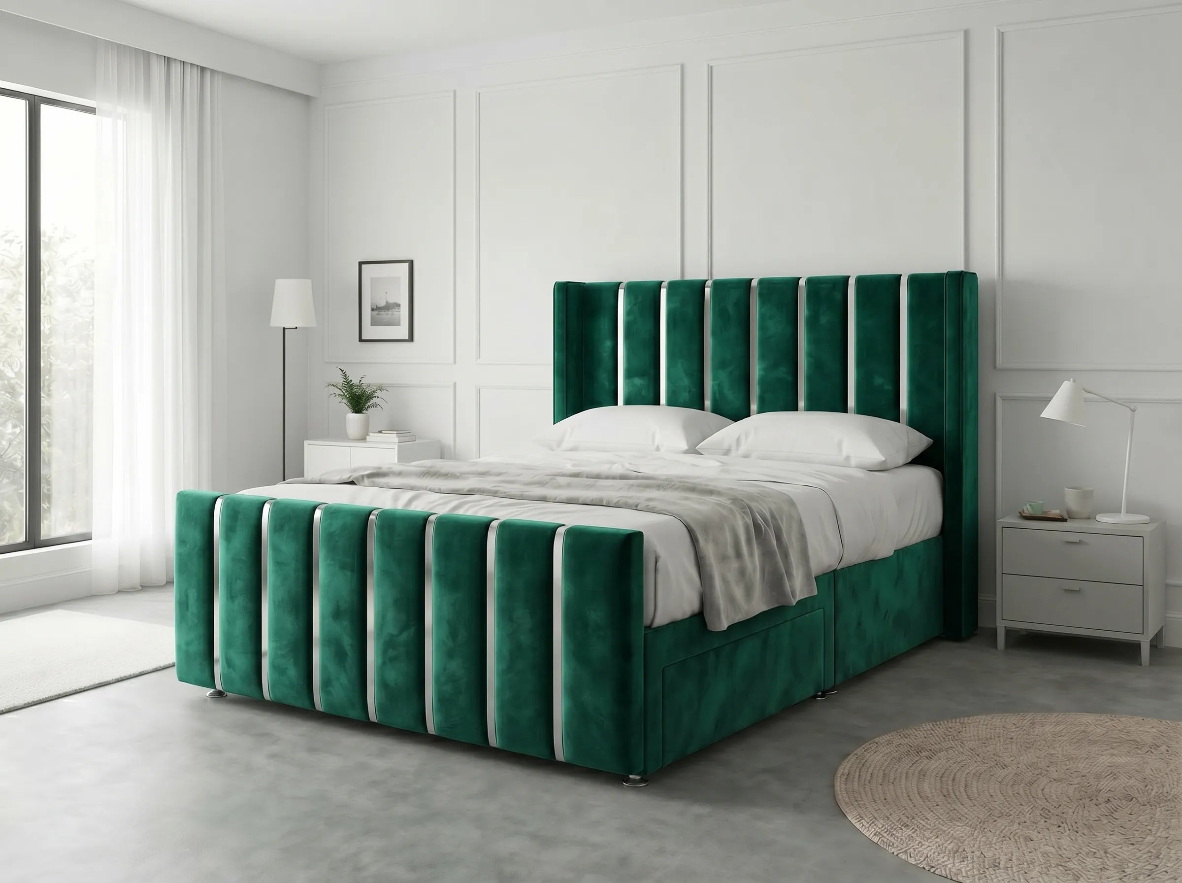 Signature Sleigh Comfort | Divan Drawer Bed with Easy-Access Drawer Storage (UK) | Discount Bed Store (DBS) #DB141