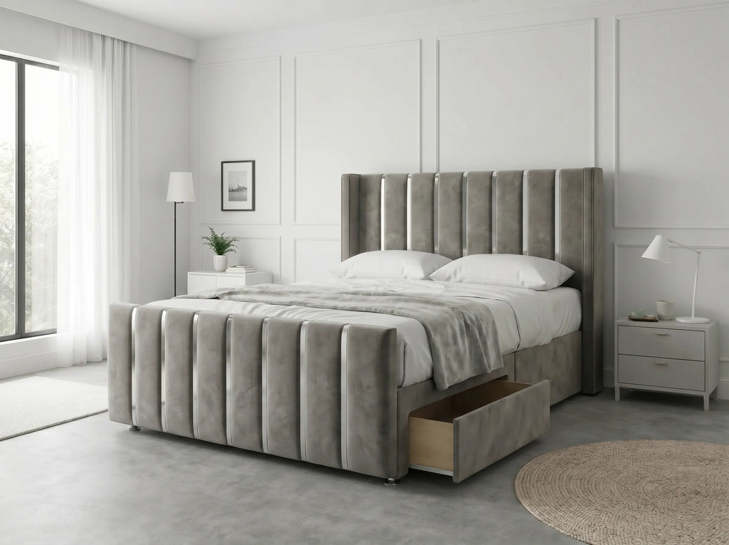 Signature Sleigh Comfort | Divan Drawer Bed with Easy-Access Drawer Storage (UK) | Discount Bed Store (DBS) #DB141