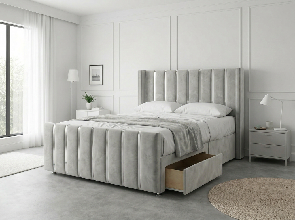 Signature Sleigh Comfort | Divan Drawer Bed with Easy-Access Drawer Storage (UK) | Discount Bed Store (DBS) #DB141