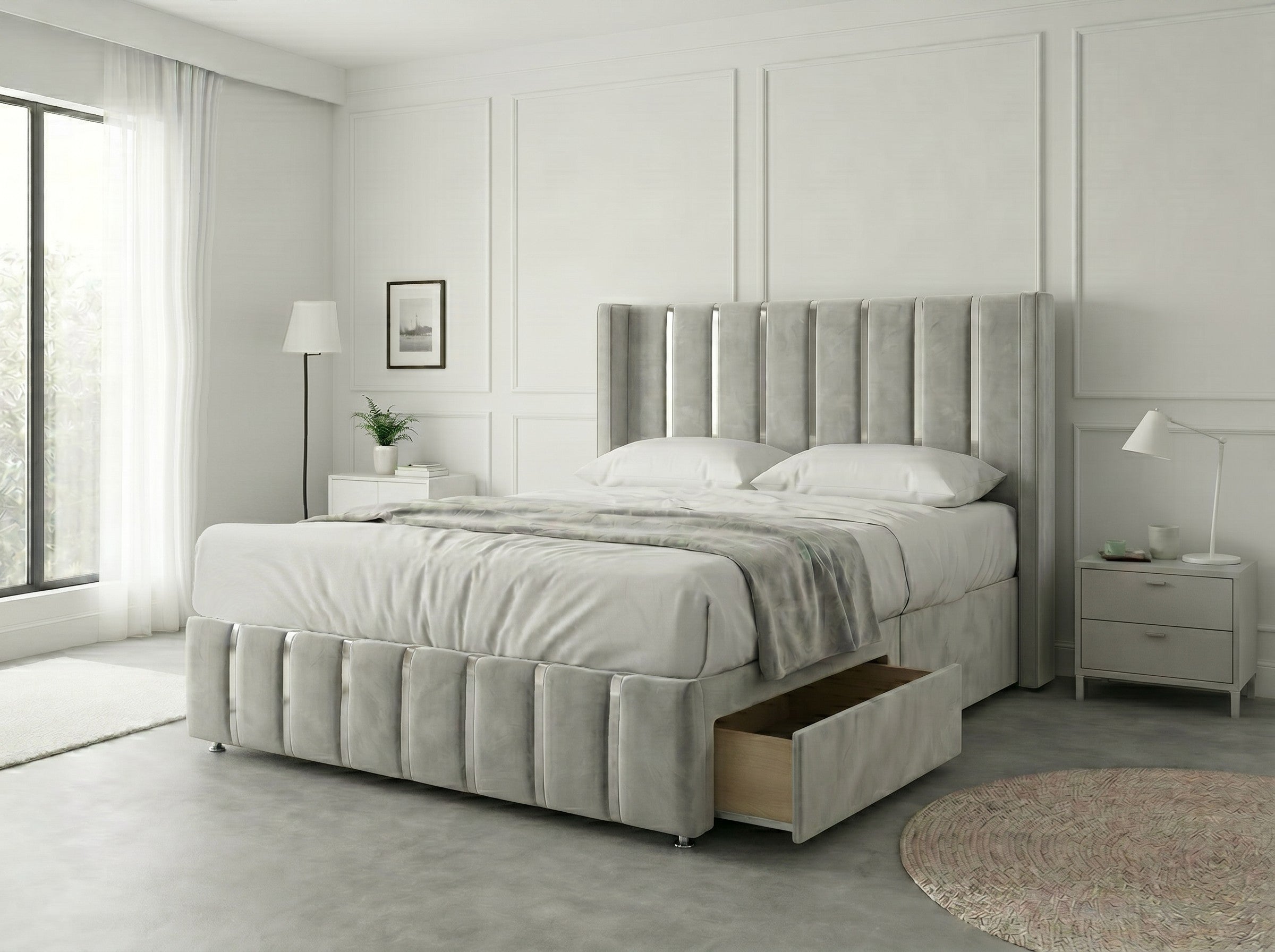 Signature Sleigh Comfort | Divan Drawer Bed with Easy-Access Drawer Storage (UK) | Discount Bed Store (DBS) #DB141