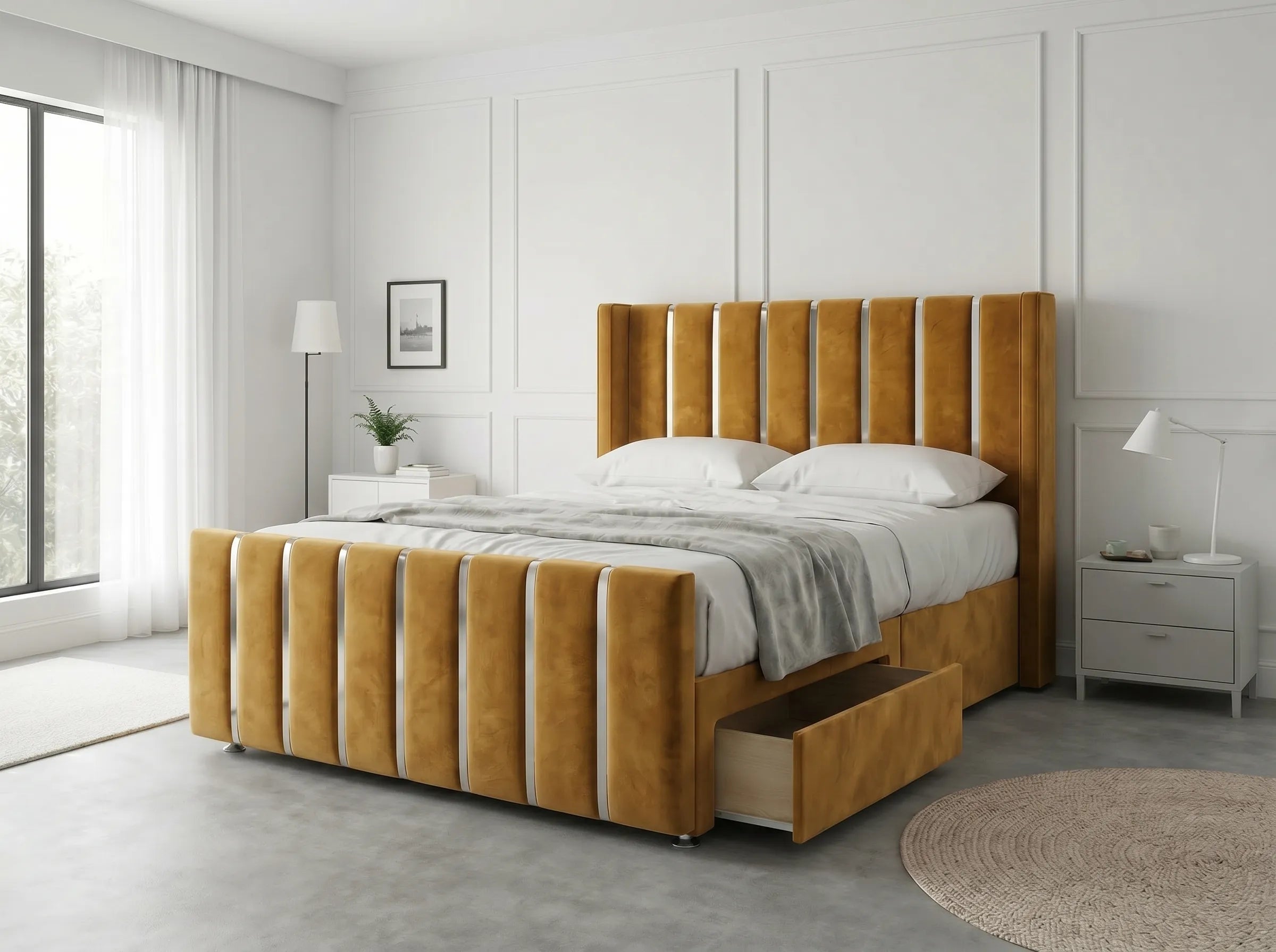 Signature Sleigh Comfort | Divan Drawer Bed with Easy-Access Drawer Storage (UK) | Discount Bed Store (DBS) #DB141