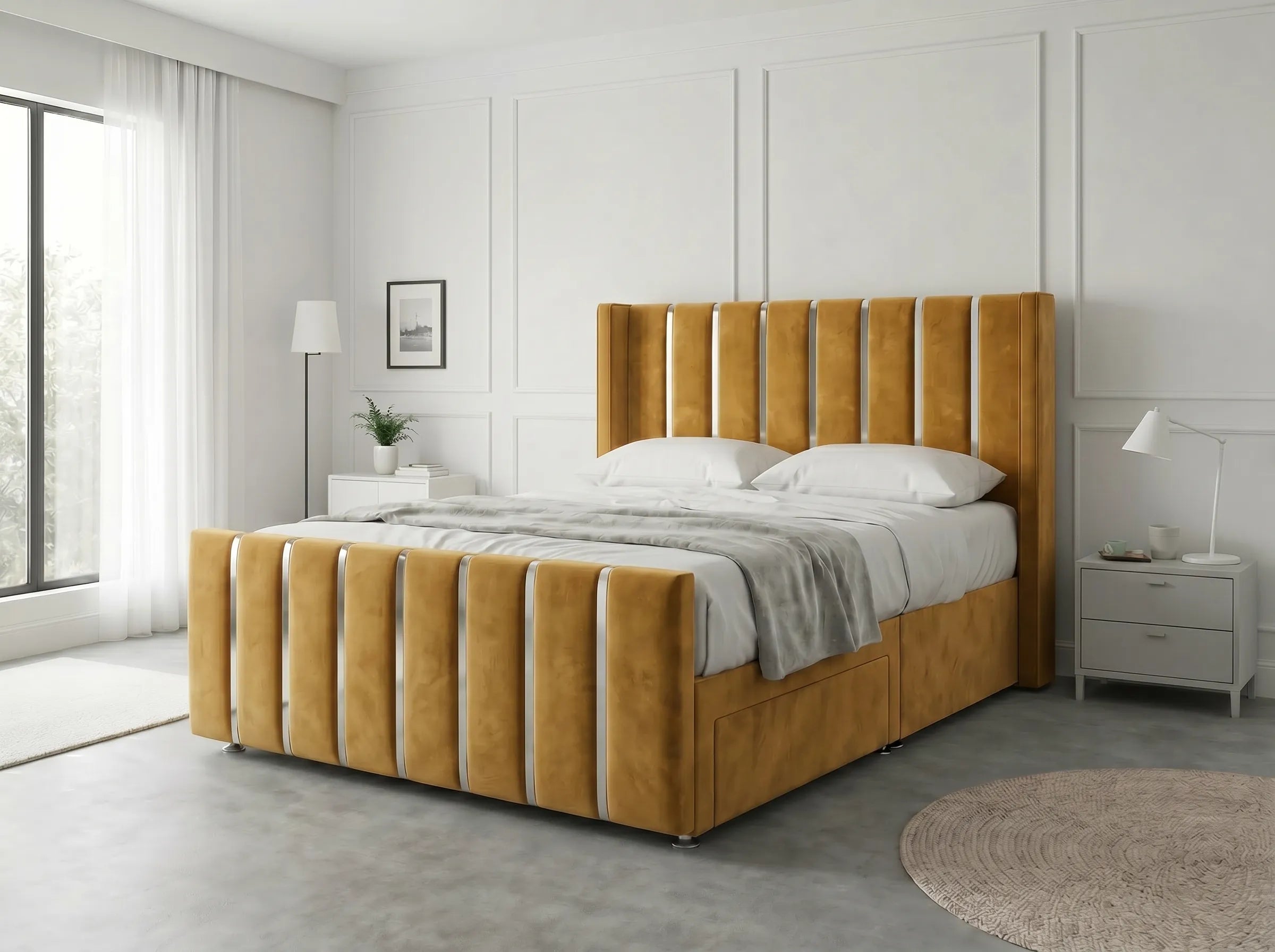 Signature Sleigh Comfort | Divan Drawer Bed with Easy-Access Drawer Storage (UK) | Discount Bed Store (DBS) #DB141