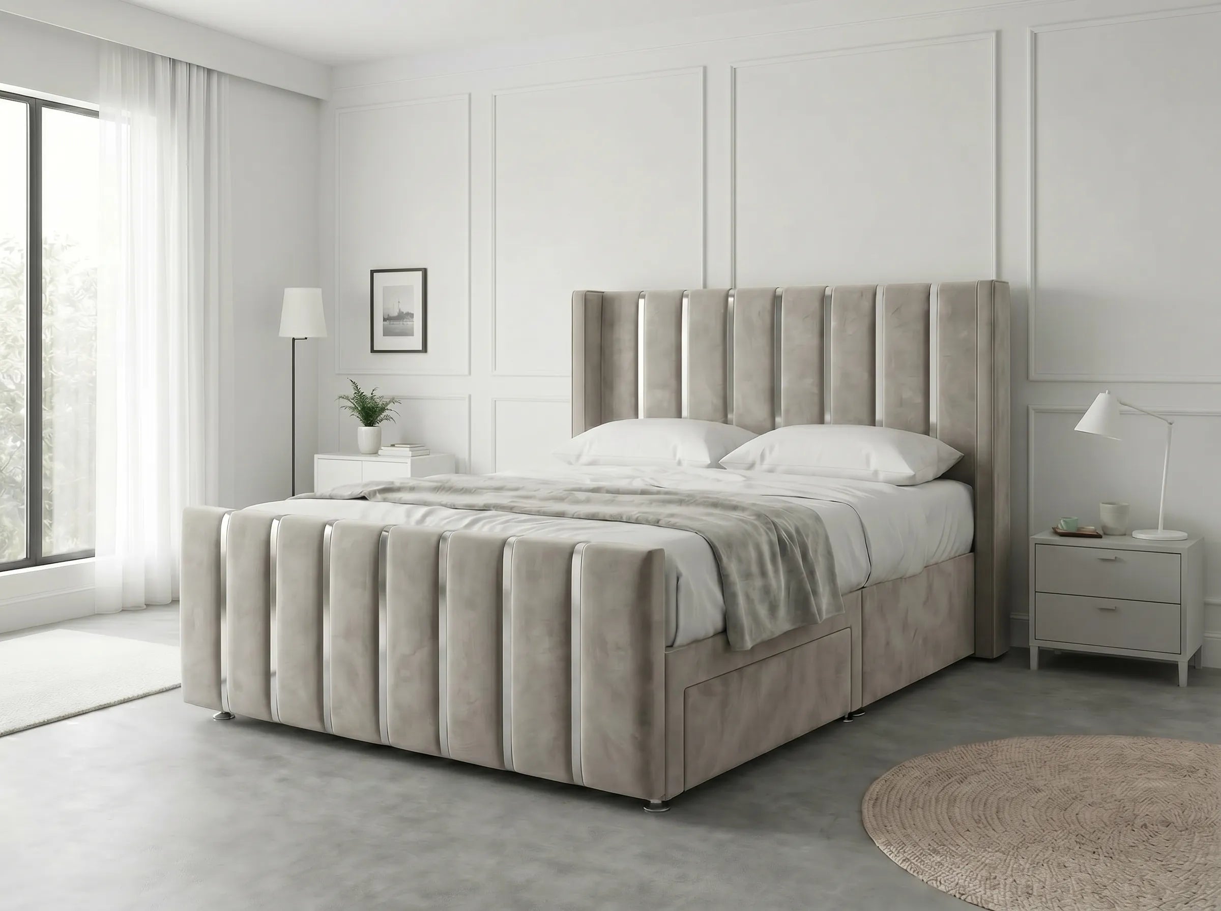 Signature Sleigh Comfort | Divan Drawer Bed with Easy-Access Drawer Storage (UK) | Discount Bed Store (DBS) #DB141