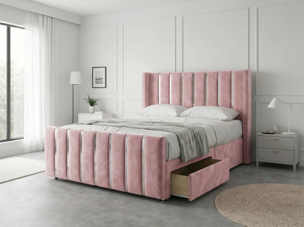 Signature Sleigh Comfort | Divan Drawer Bed with Easy-Access Drawer Storage (UK) | Discount Bed Store (DBS) #DB141
