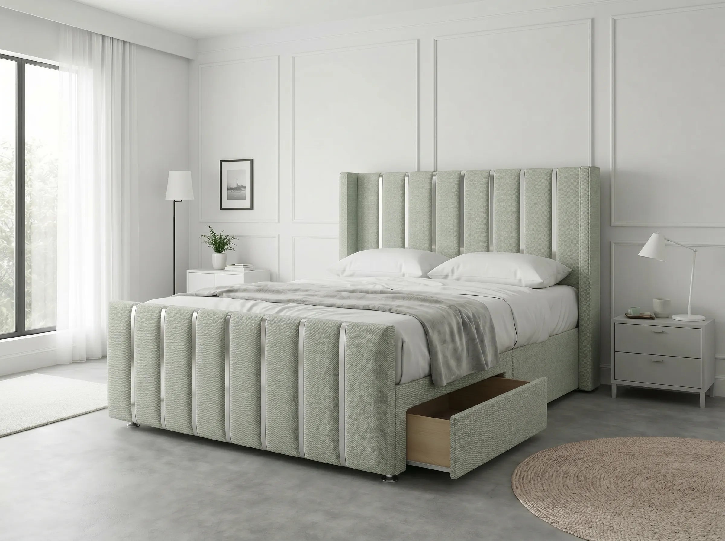 Signature Sleigh Comfort | Divan Drawer Bed with Easy-Access Drawer Storage (UK) | Discount Bed Store (DBS) #DB141