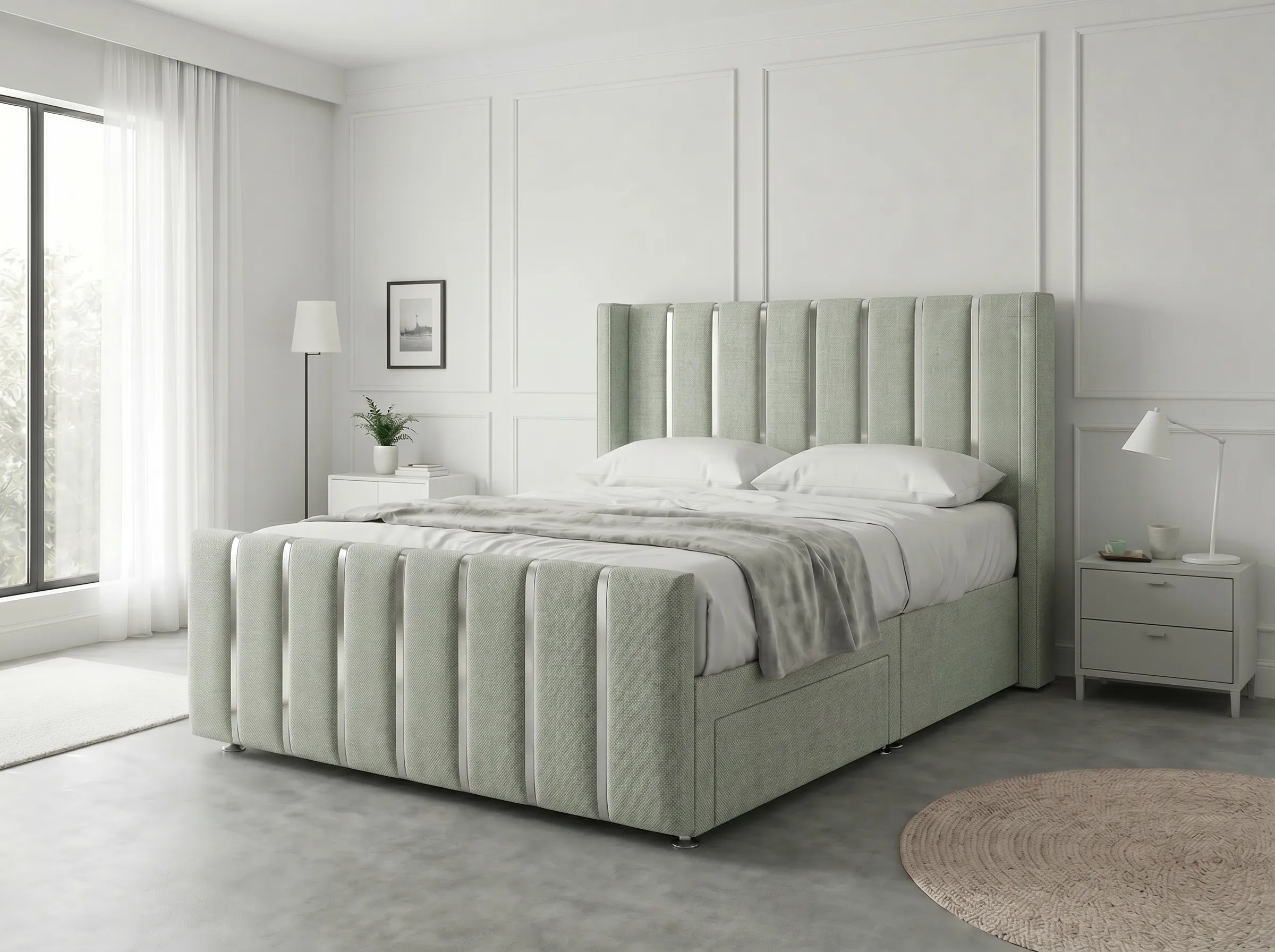 Signature Sleigh Comfort | Divan Drawer Bed with Easy-Access Drawer Storage (UK) | Discount Bed Store (DBS) #DB141