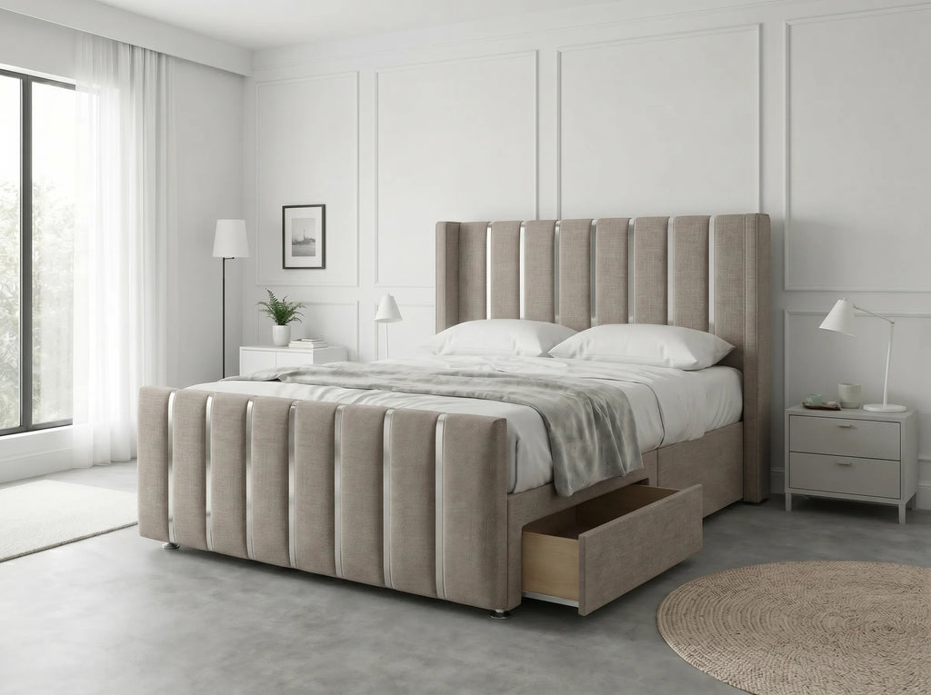 Signature Sleigh Comfort | Divan Drawer Bed with Easy-Access Drawer Storage (UK) | Discount Bed Store (DBS) #DB141