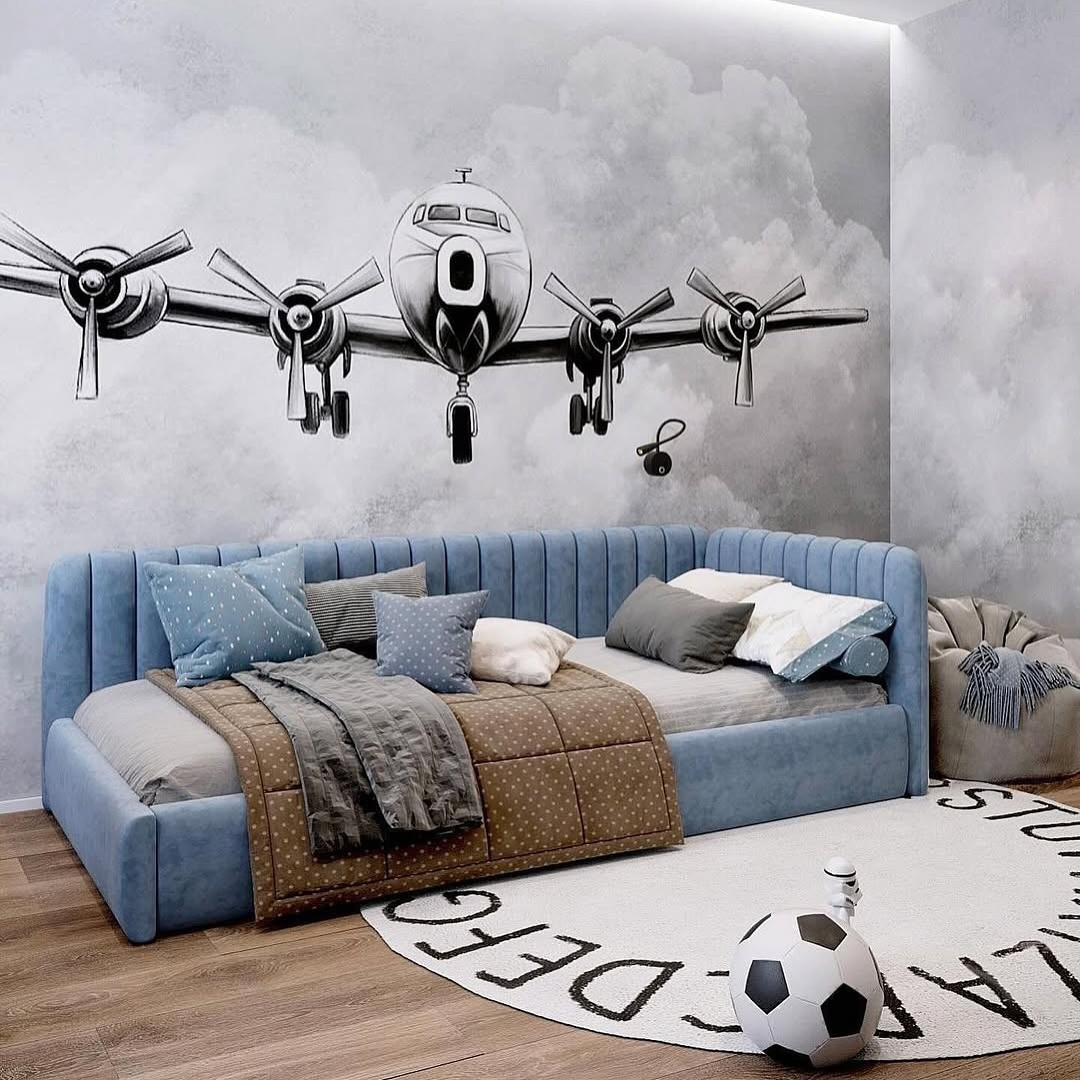 Velvet Panel Corner Bed Design #B125 Bed Frame (UK) | Discount Bed Store (DBS)