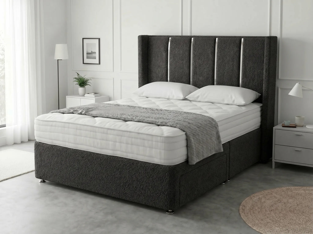 Refined Curve Haven | Modern Divan Drawer Bed with Built-In Drawers (UK) | Discount Bed Store (DBS) #DB144