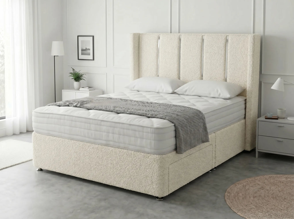 Refined Curve Haven | Modern Divan Drawer Bed with Built-In Drawers (UK) | Discount Bed Store (DBS) #DB144