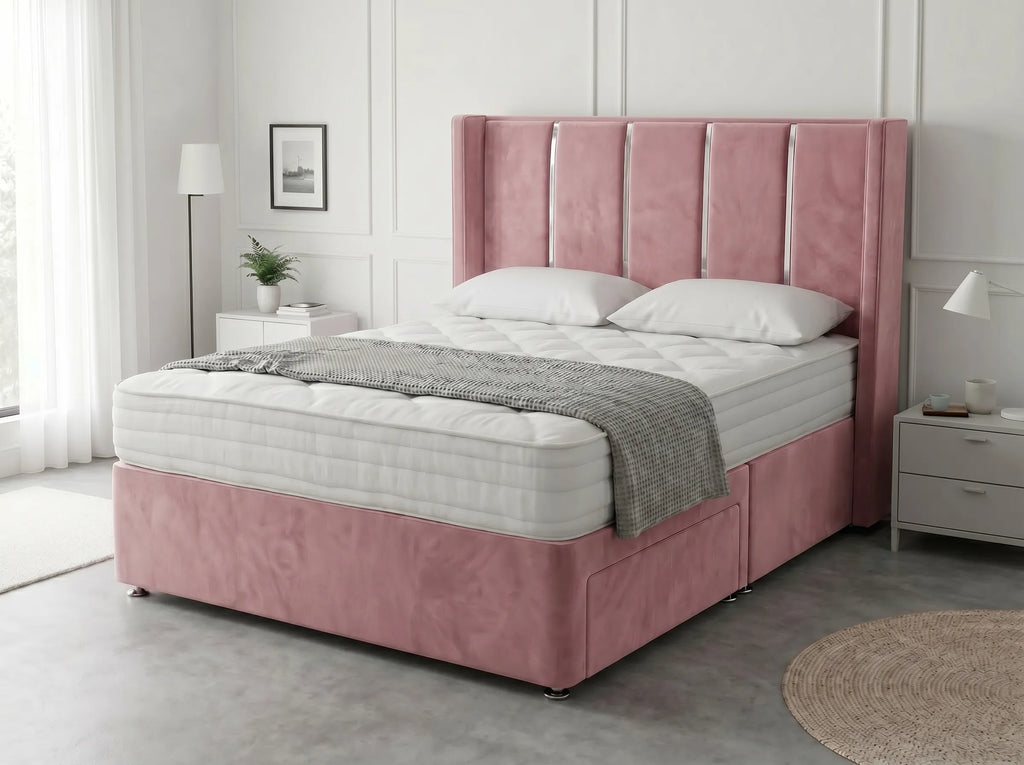 Refined Curve Haven | Modern Divan Drawer Bed with Built-In Drawers (UK) | Discount Bed Store (DBS) #DB144