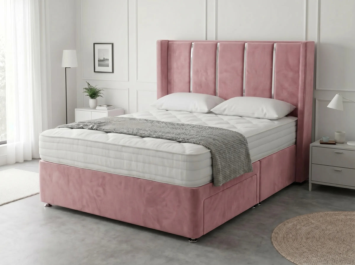 Refined Curve Haven | Modern Divan Drawer Bed with Built-In Drawers (UK) | Discount Bed Store (DBS) #DB144