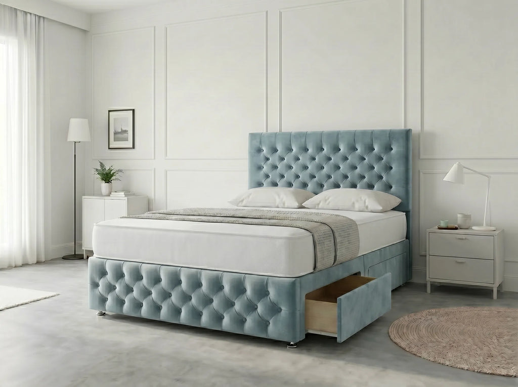 Premier Sleigh Style | Divan Storage Bed with Pull-Out Drawers (UK) | Discount Bed Store (DBS) #DB145 (Copy)