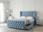 Luxury Curve Dream | Divan Drawer Bed Frame with Concealed Drawer Storage (UK) | Discount Bed Store (DBS) #DB146