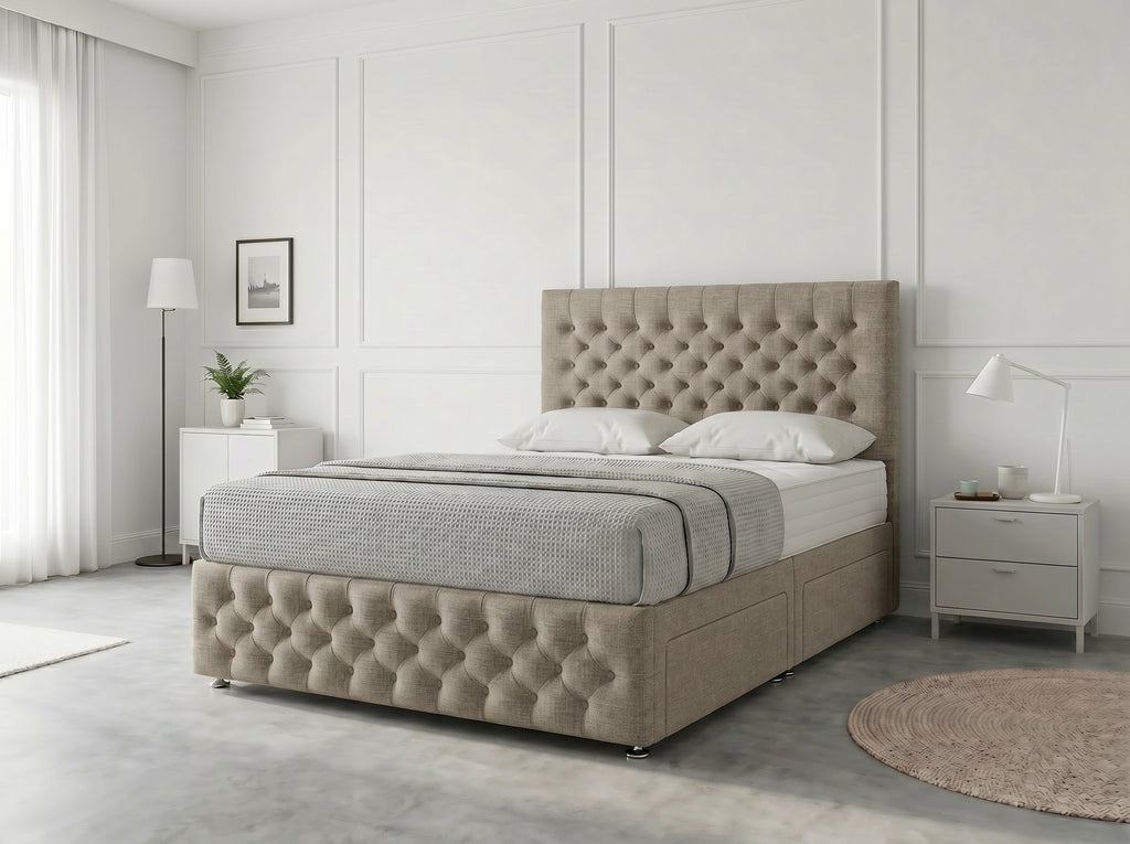 Premier Sleigh Style | Divan Storage Bed with Pull-Out Drawers (UK) | Discount Bed Store (DBS) #DB145