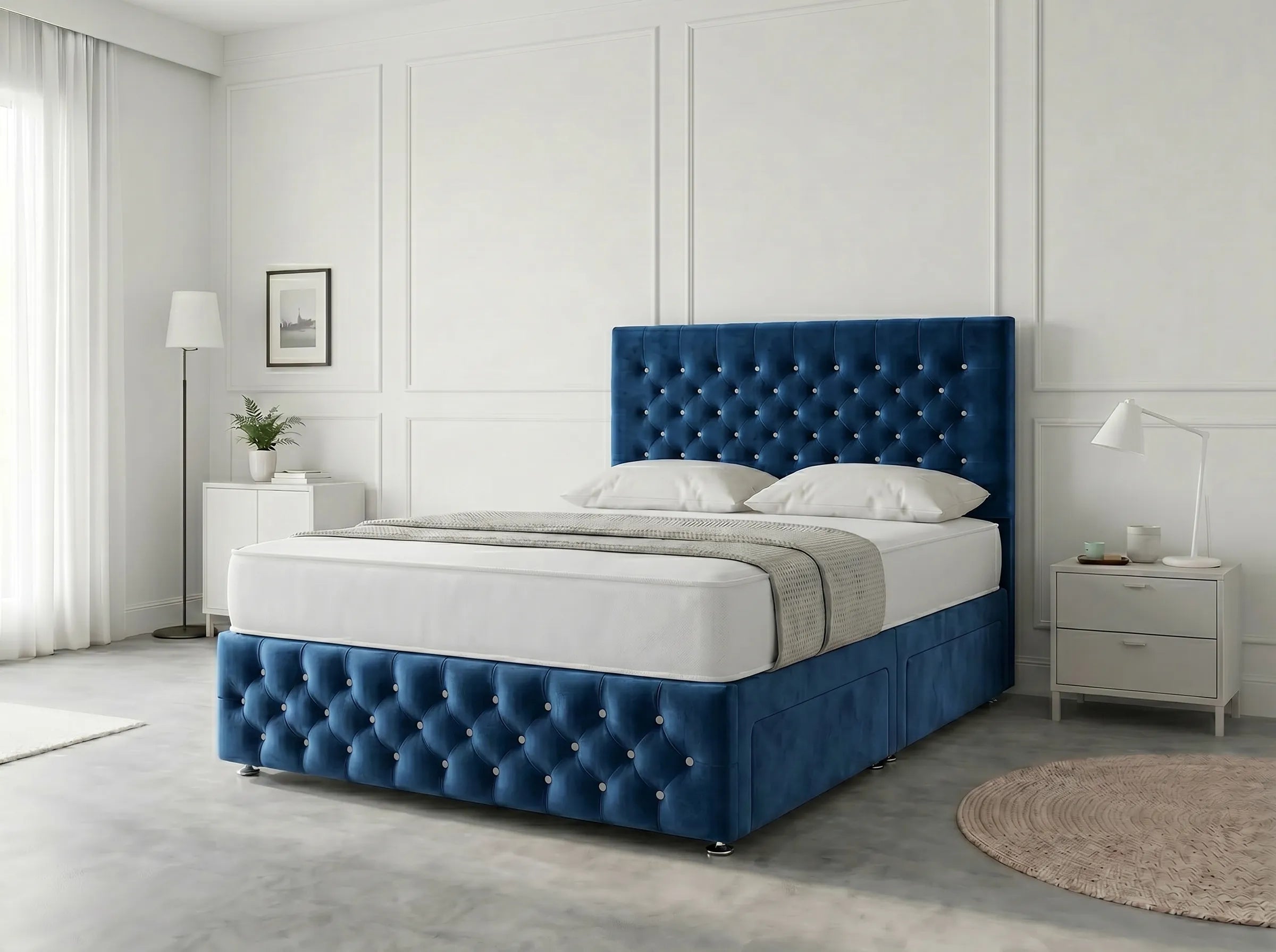 Premier Sleigh Style | Divan Storage Bed with Pull-Out Drawers (UK) | Discount Bed Store (DBS) #DB145 (Copy)