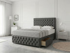 Premier Sleigh Style | Divan Storage Bed with Pull-Out Drawers (UK) | Discount Bed Store (DBS) #DB145
