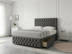 Premier Sleigh Style | Divan Storage Bed with Pull-Out Drawers (UK) | Discount Bed Store (DBS) #DB145