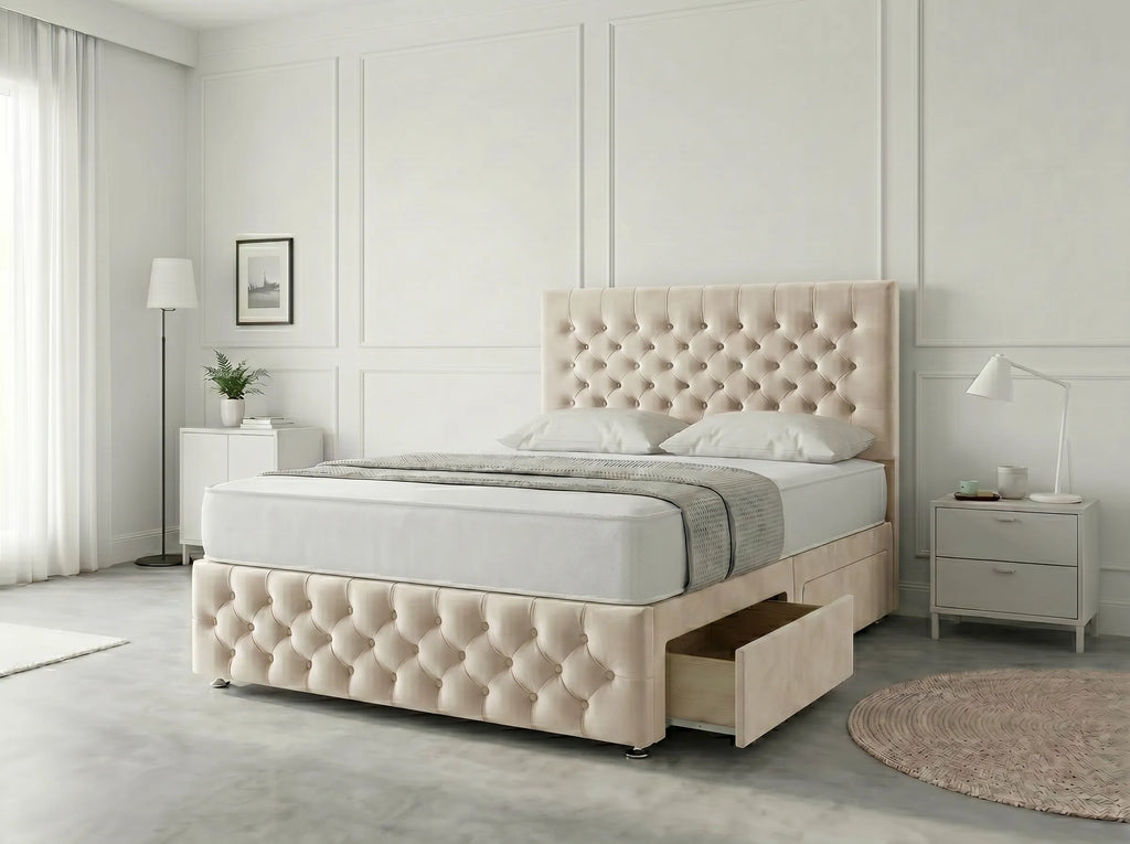 Premier Sleigh Style | Divan Storage Bed with Pull-Out Drawers (UK) | Discount Bed Store (DBS) #DB145 (Copy)