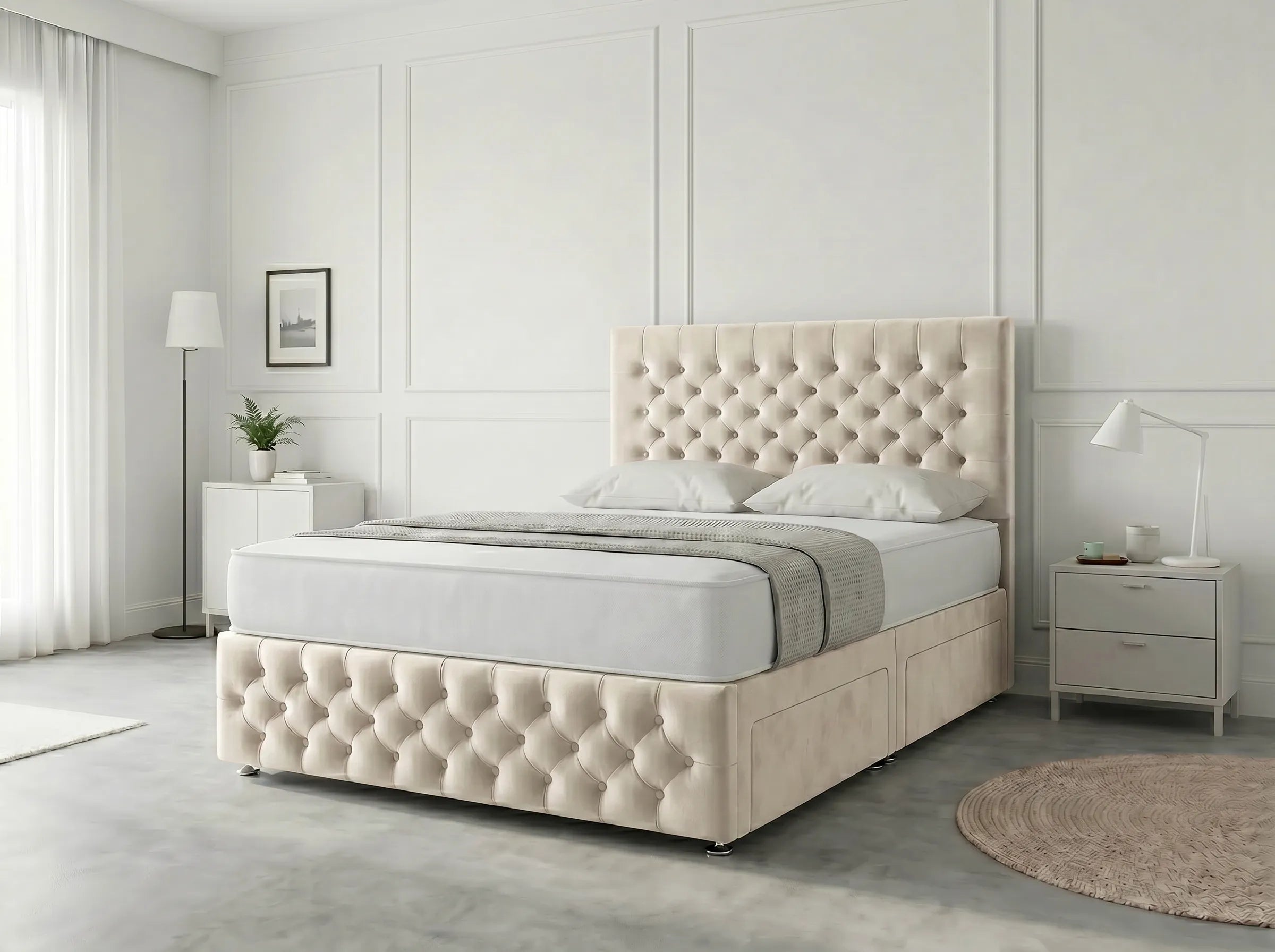 Premier Sleigh Style | Divan Storage Bed with Pull-Out Drawers (UK) | Discount Bed Store (DBS) #DB145 (Copy)